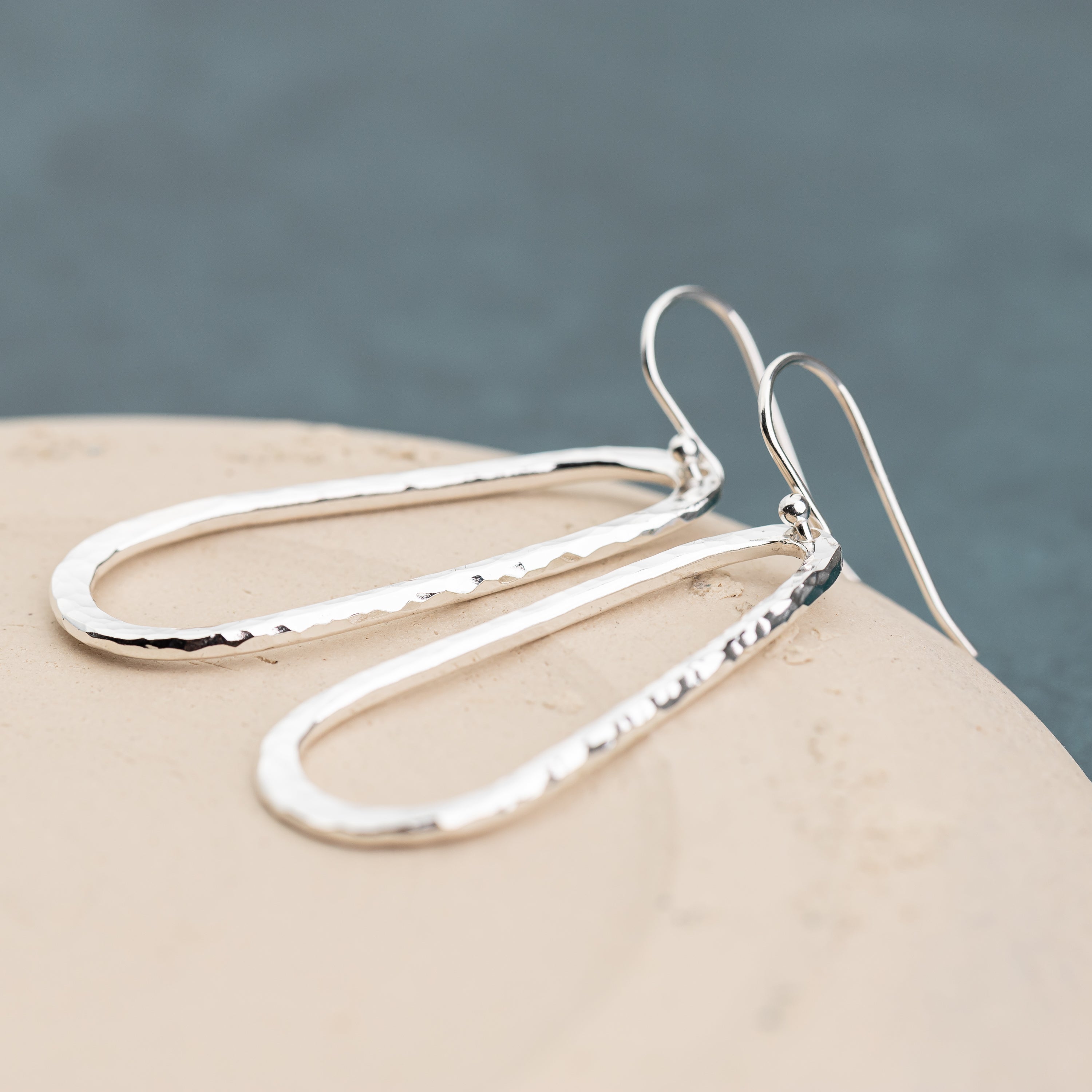 Hammered Teardrop Earrings