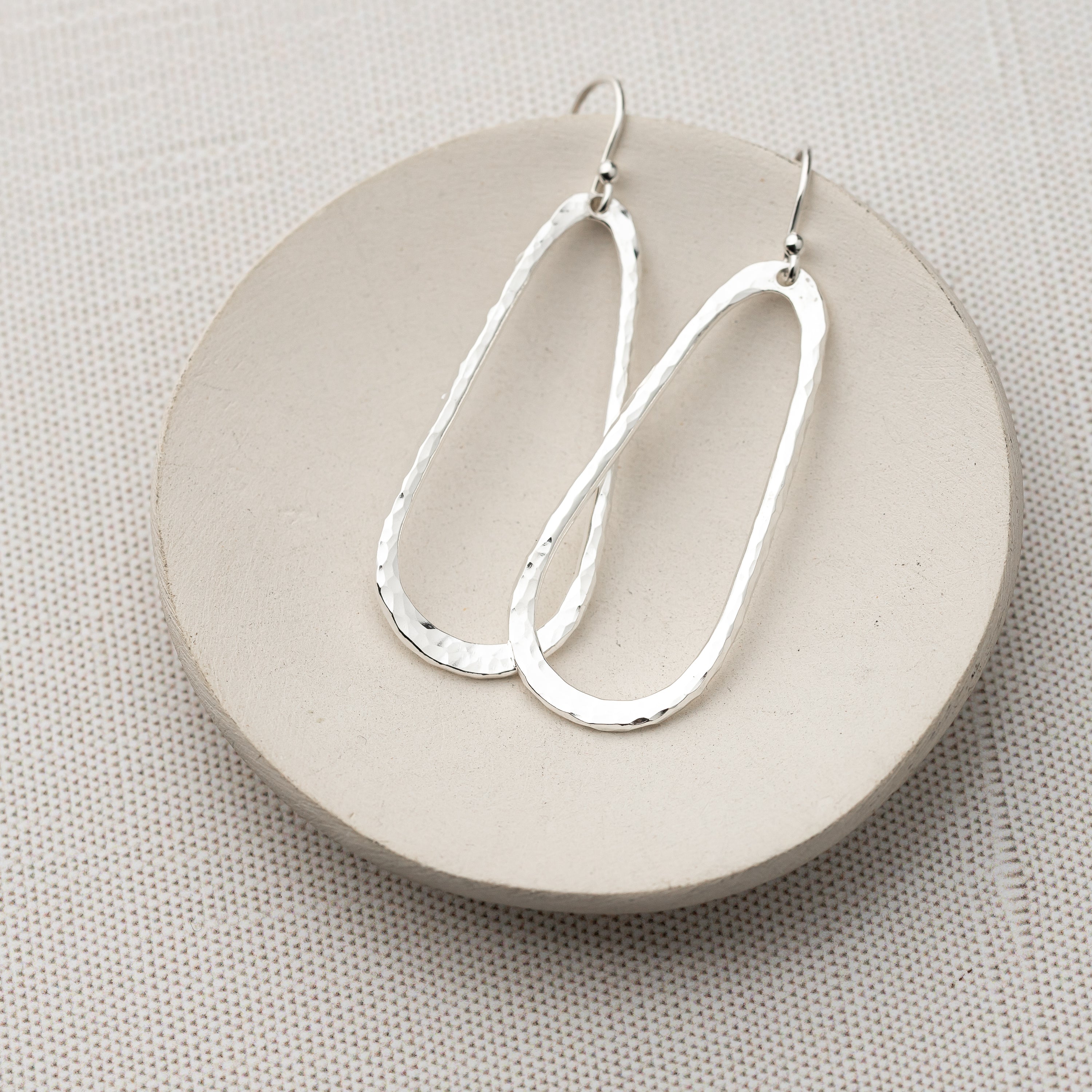 Hammered Teardrop Earrings