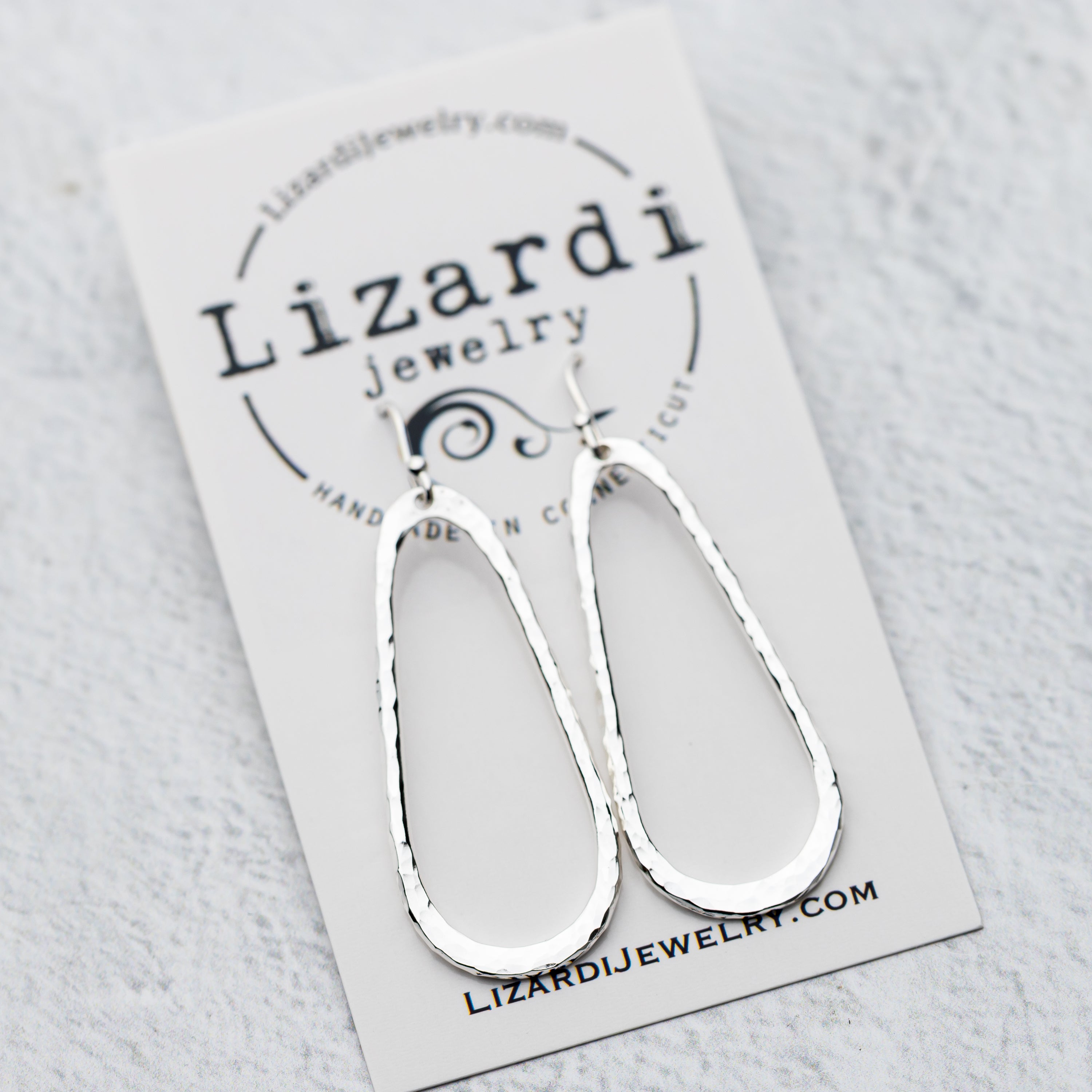 Hammered Teardrop Earrings