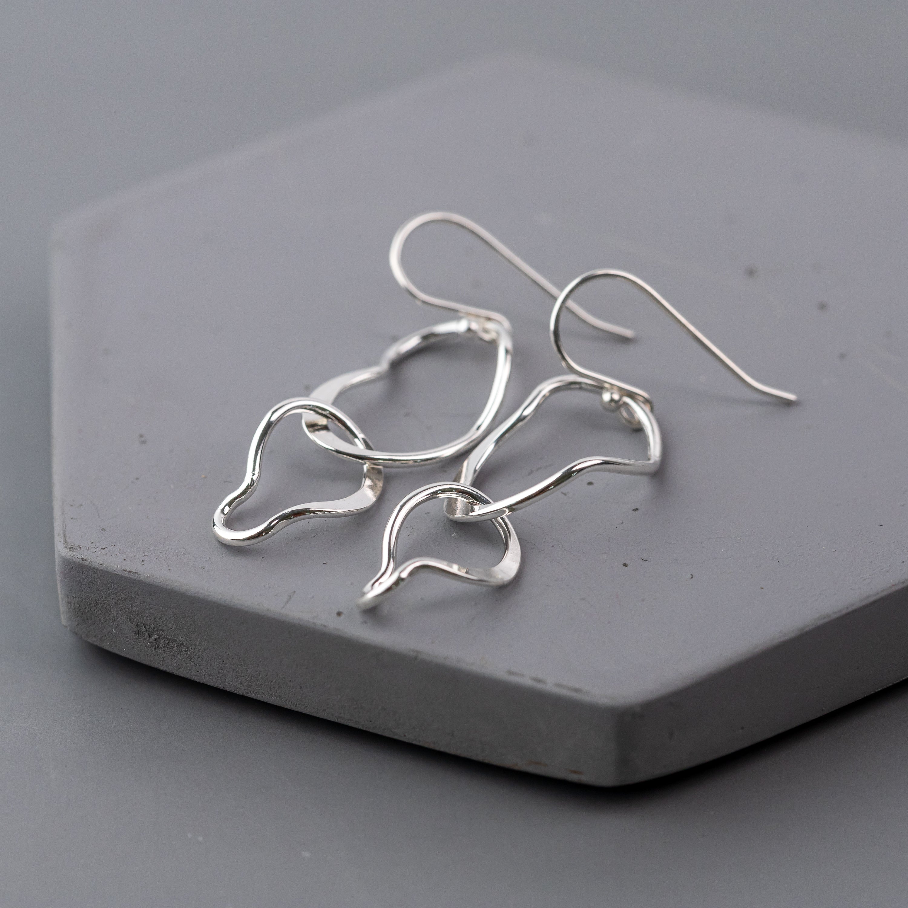 Organic Link Dangle Earrings