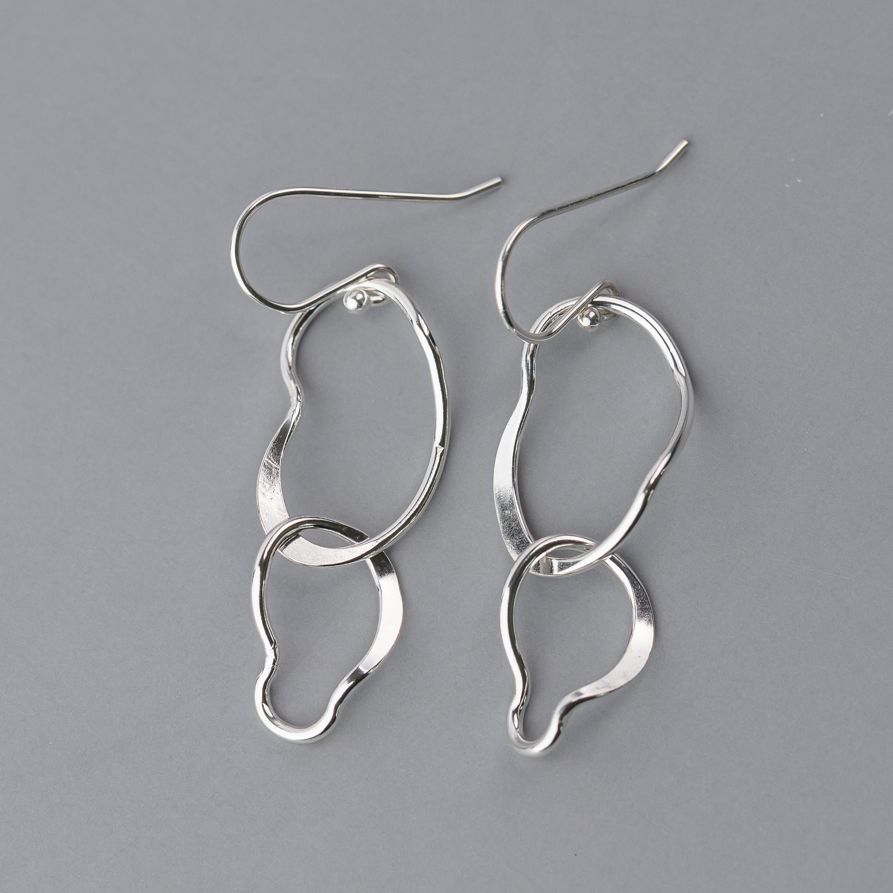 Organic Link Dangle Earrings