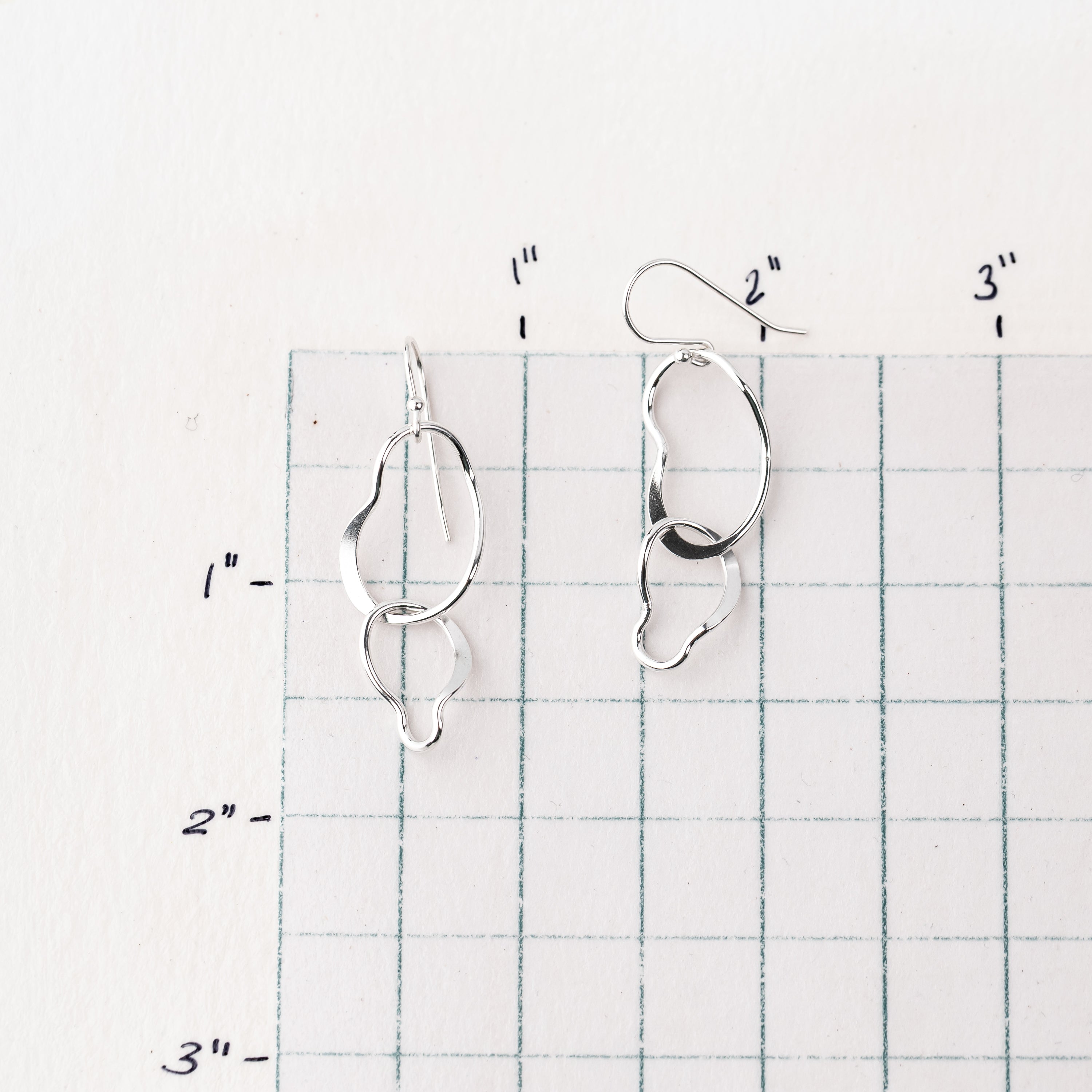 Organic Link Dangle Earrings