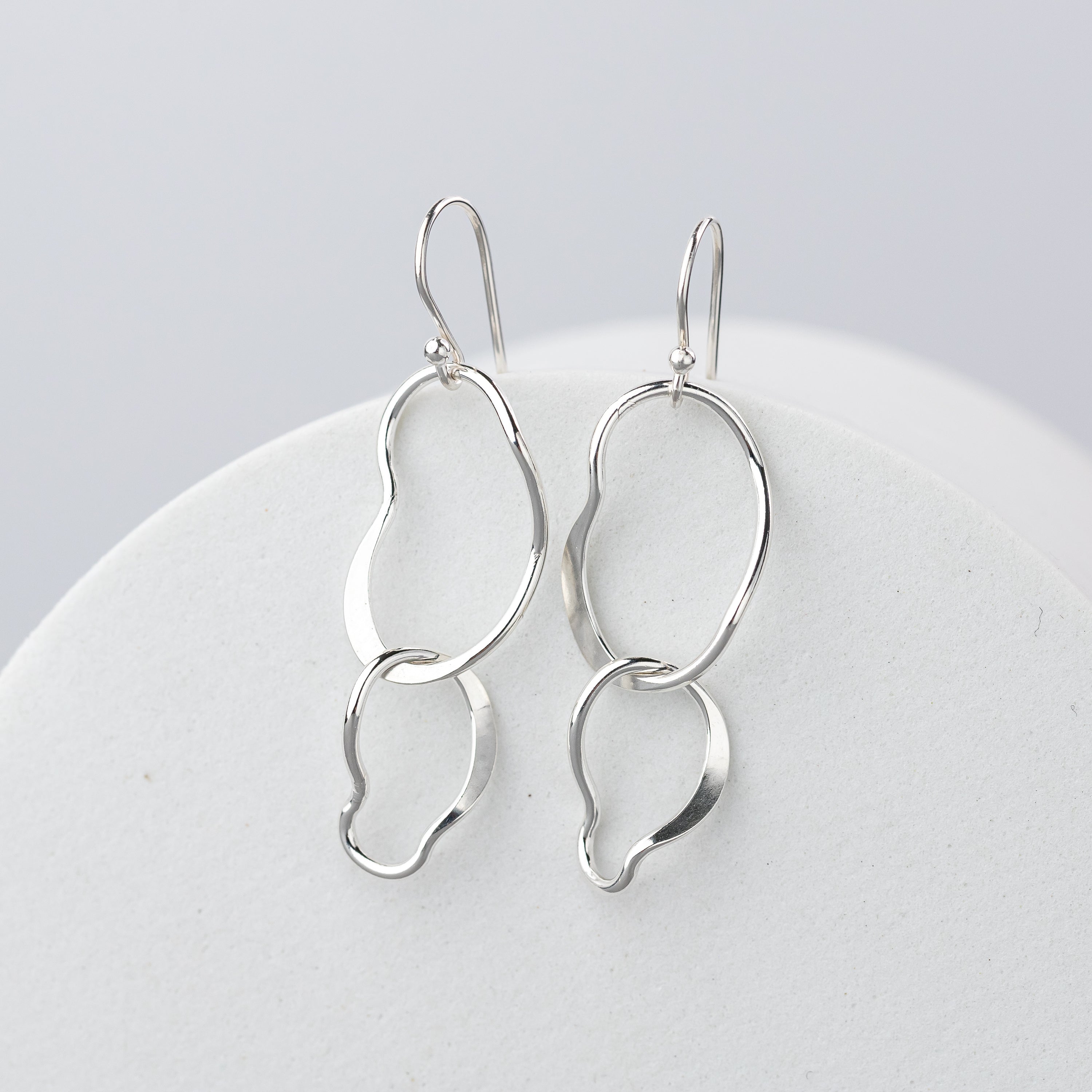 Organic Link Dangle Earrings
