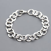 Heavy Circle Link Handmade Chain Bracelet