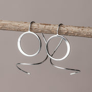 modern sterling silver threader earrings