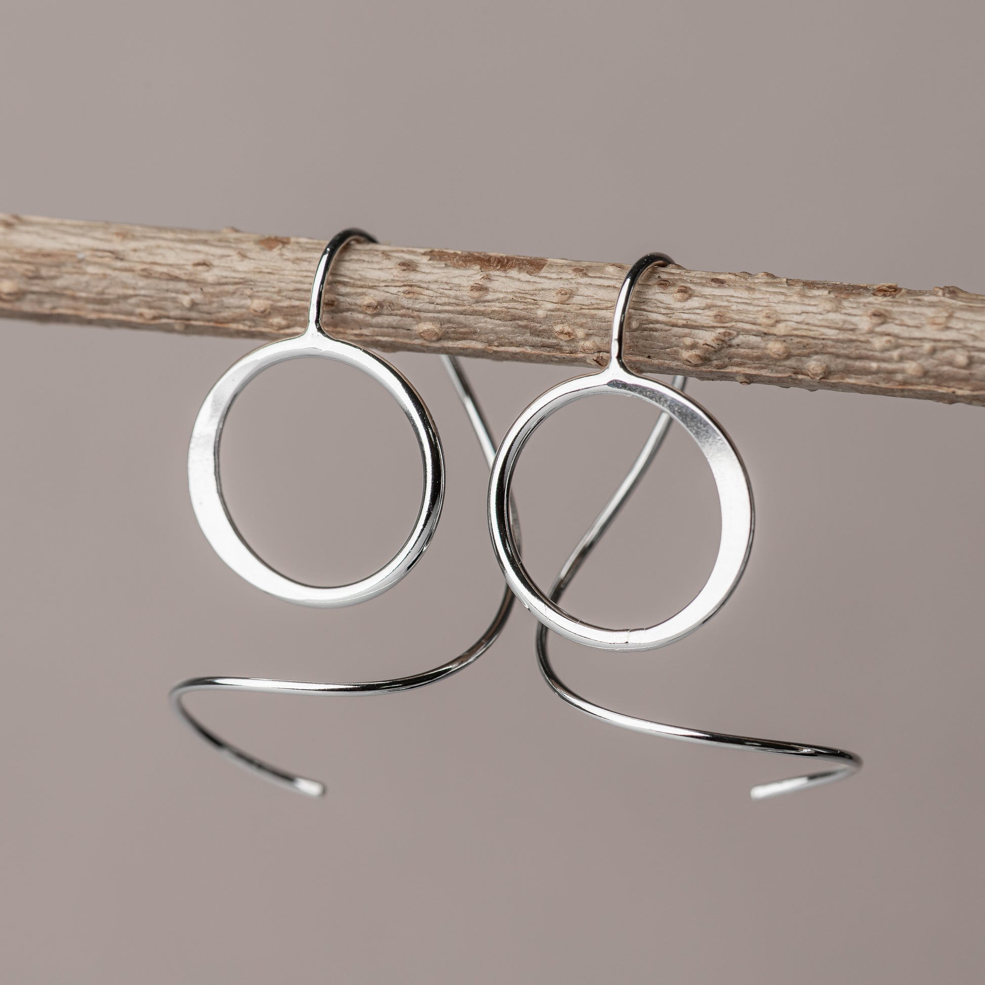 modern sterling silver threader earrings