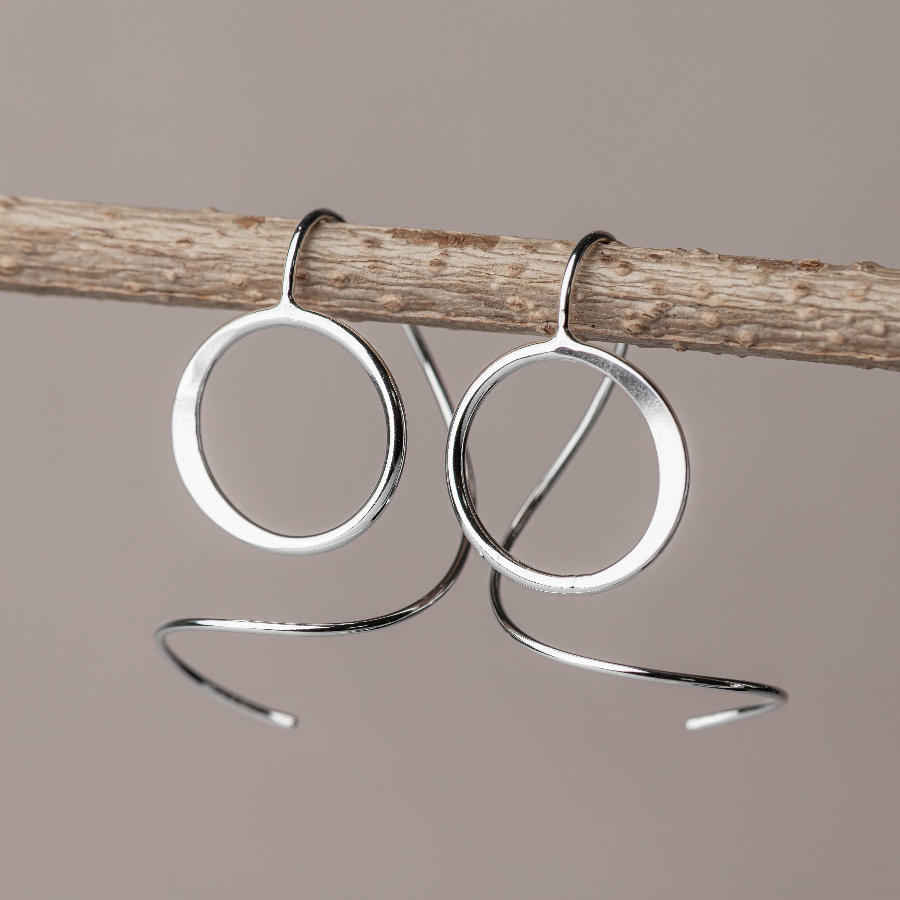 modern sterling silver threader earrings