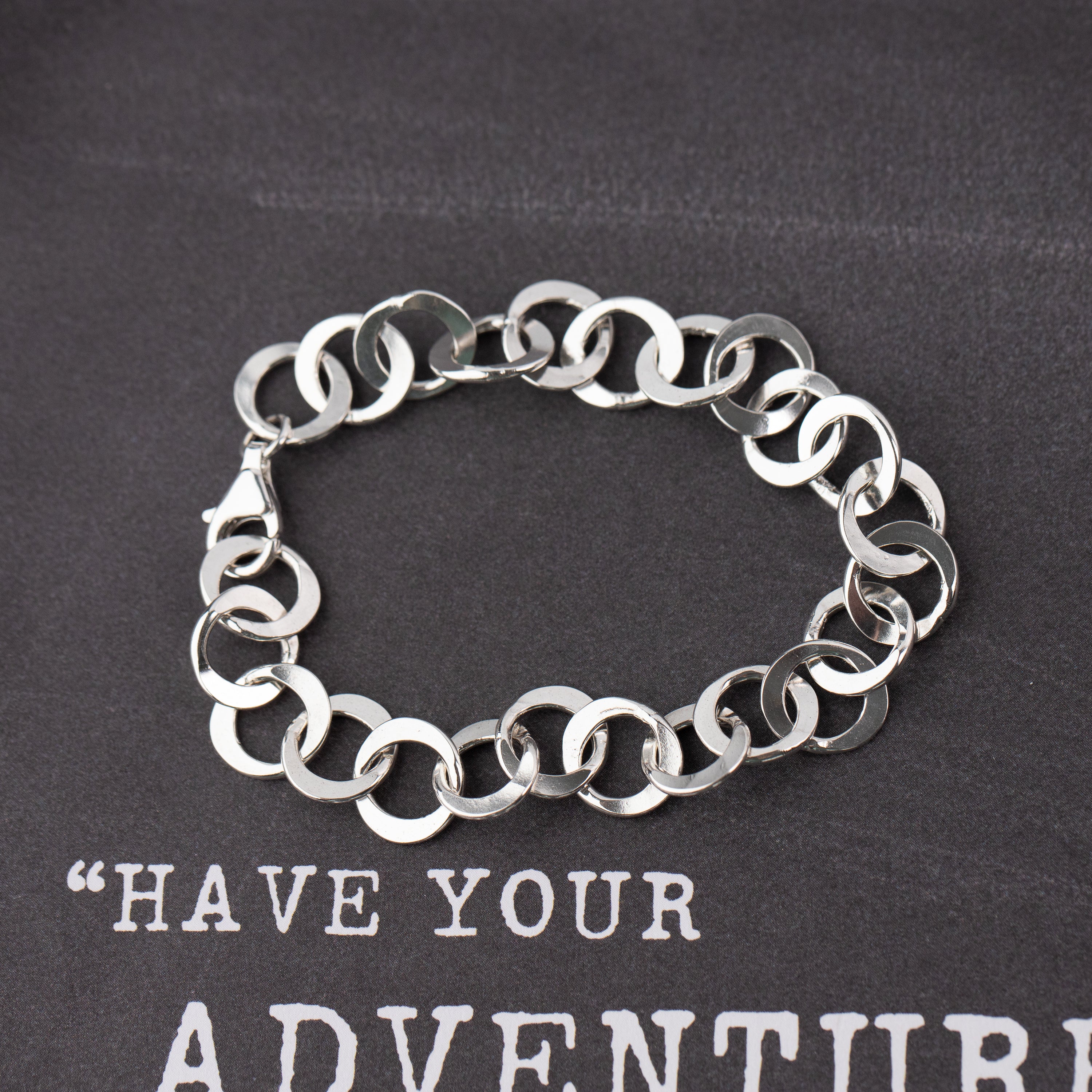 Chunky Silver Bracelet – Handmade Sterling Chain, Unisex Design