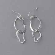 Organic Link Dangle Earrings