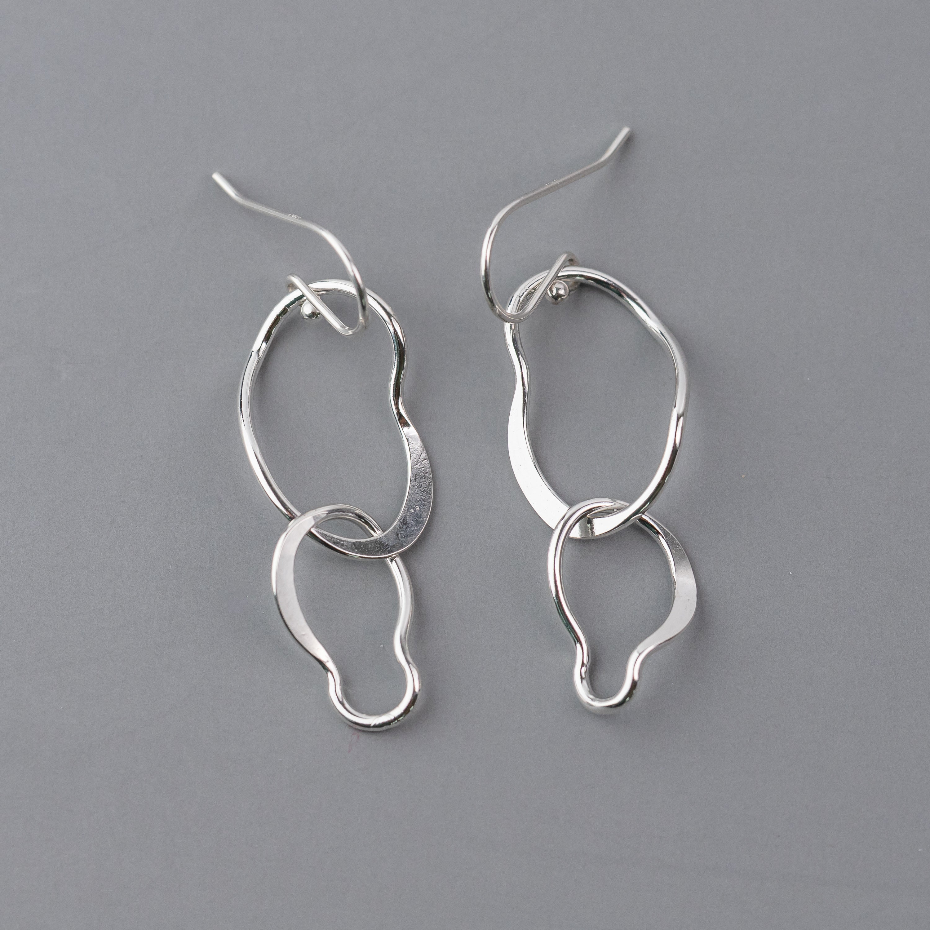 Organic Link Dangle Earrings