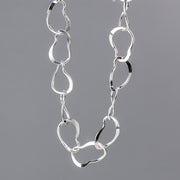 Handmade Organic Shaped Link Chain Necklace