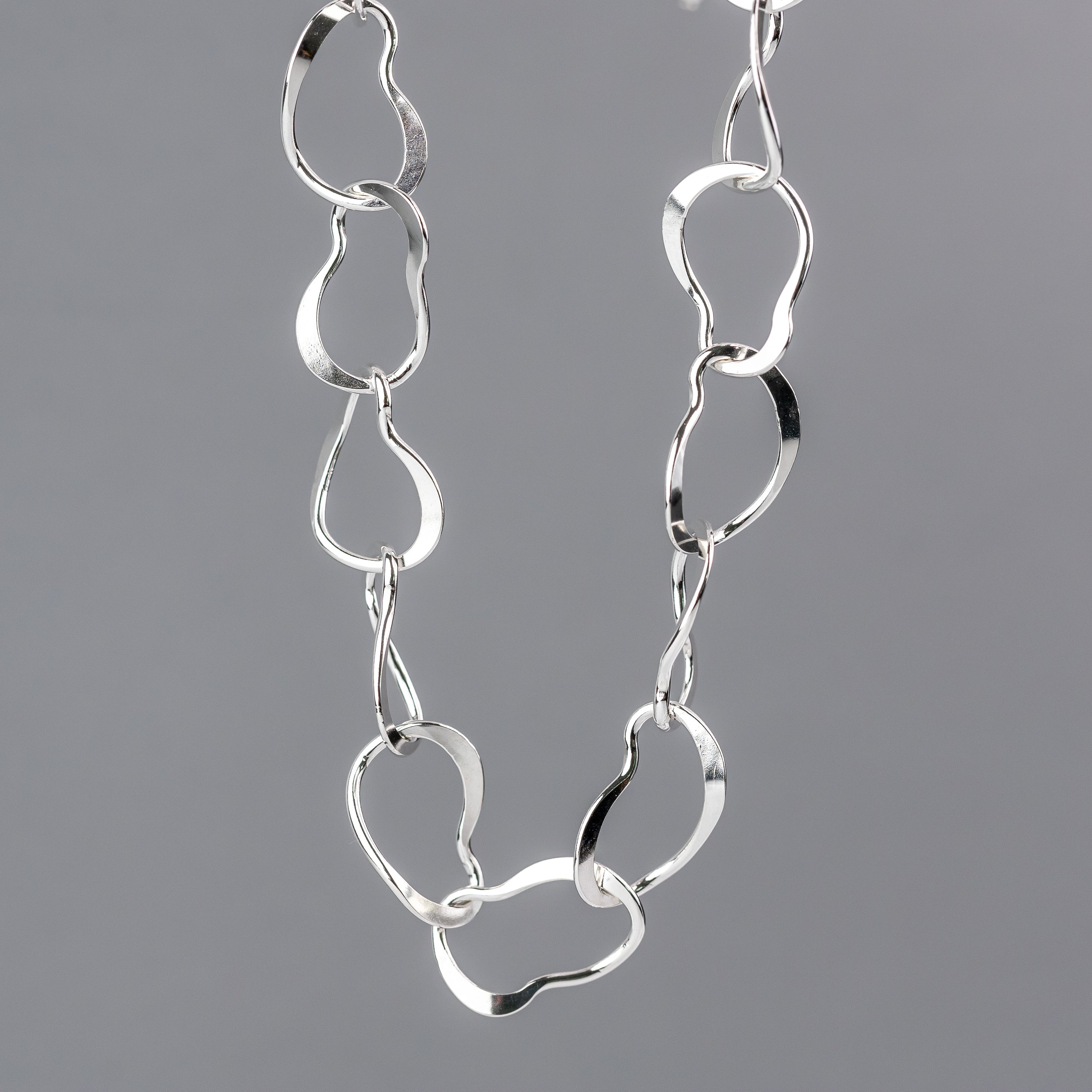 Handmade Organic Shaped Link Chain Necklace