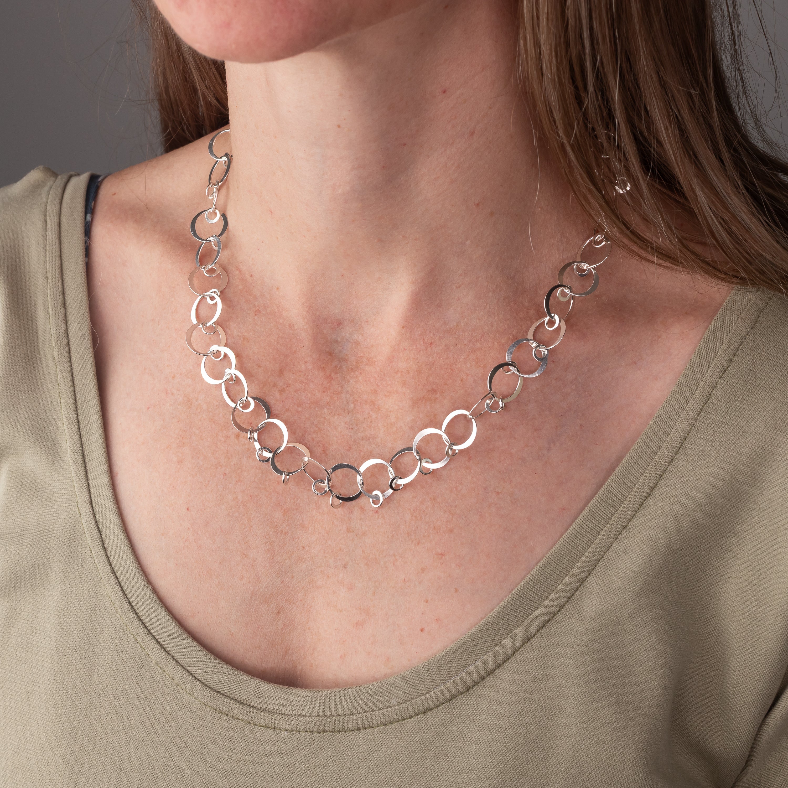 Handmade Circles Chain Necklace