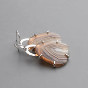 Prong Set Agate Earrings