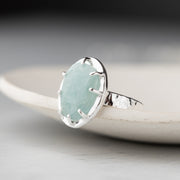 Milky Blue Aquamarine Ring - Size 9