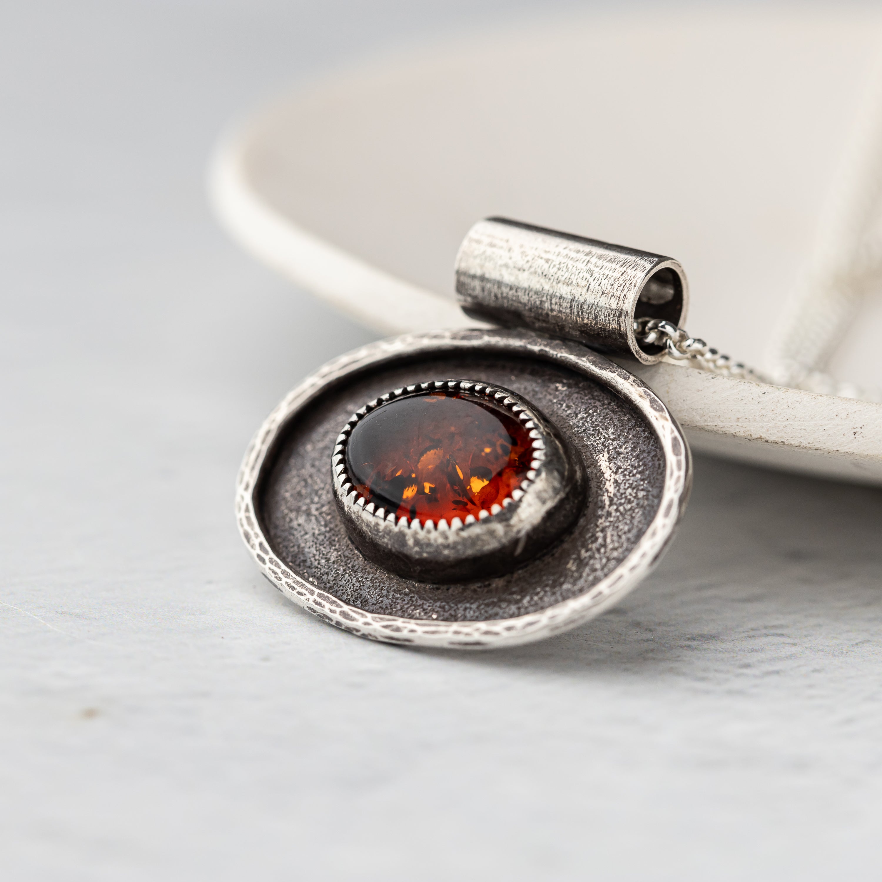 Baltic Amber Pendant Necklace