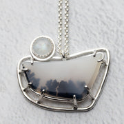 Agate and Moonstone Pendant