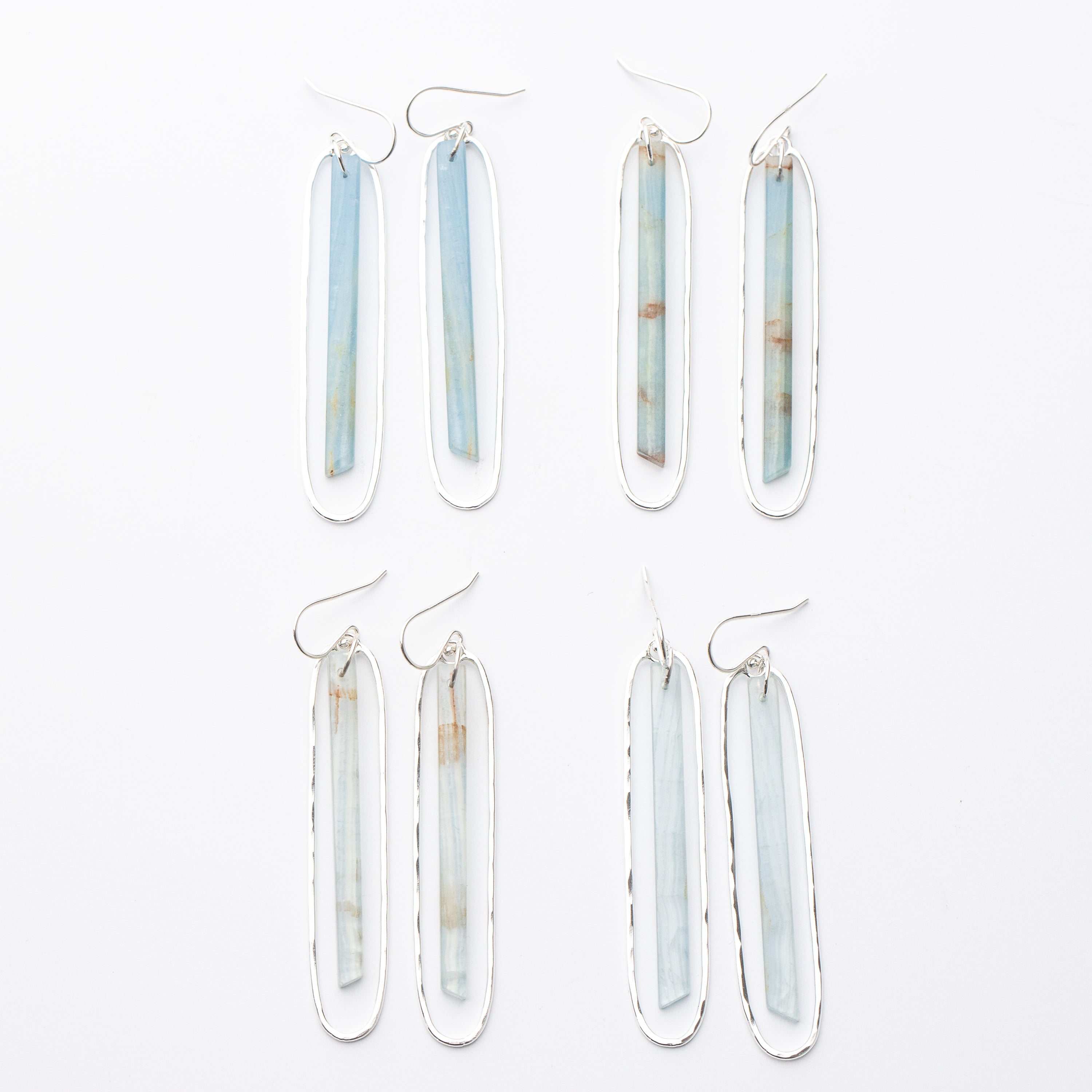 Blue Calcite Extra Long Dangles