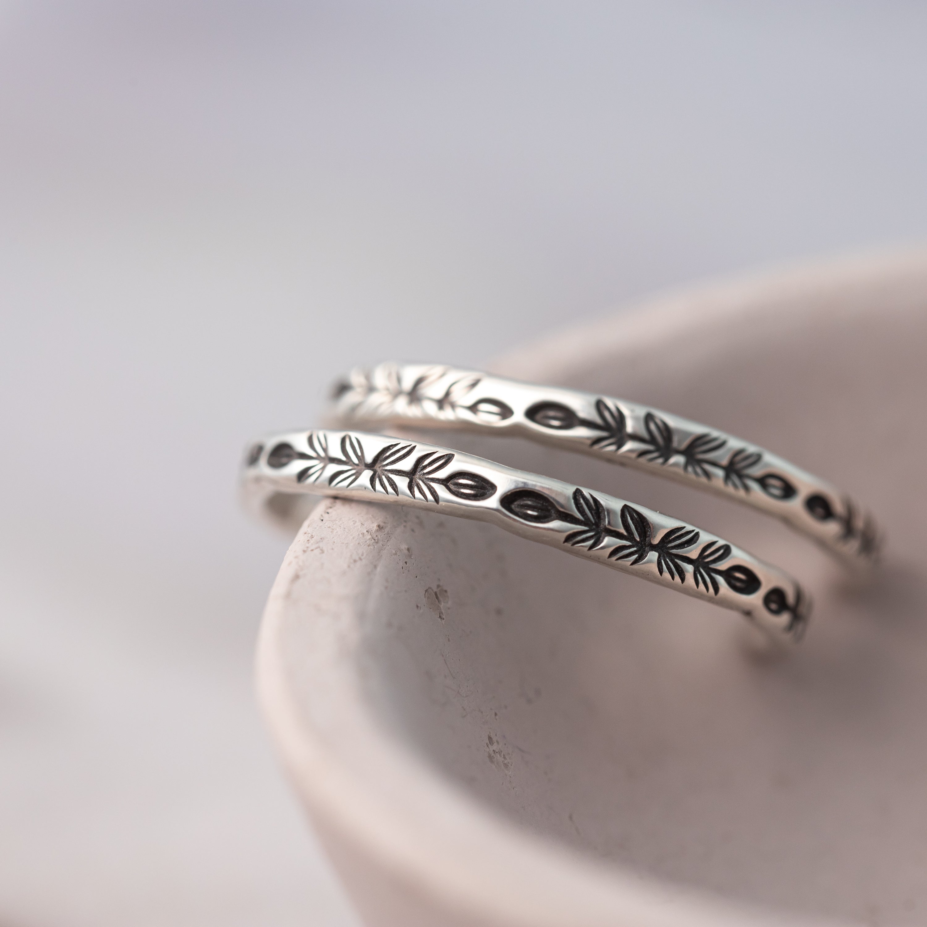 Stamped Hoop Earrings