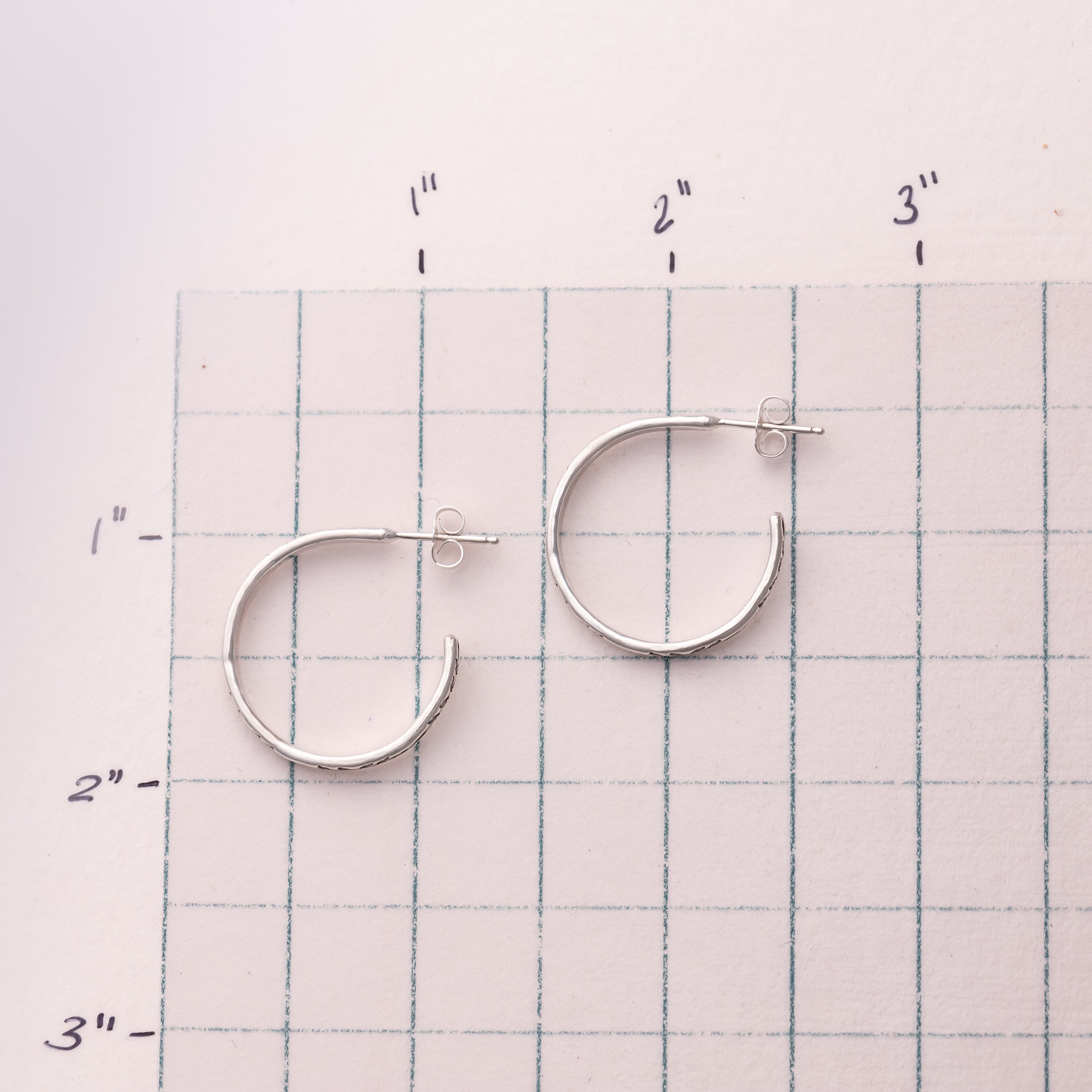 Stamped Hoop Earrings