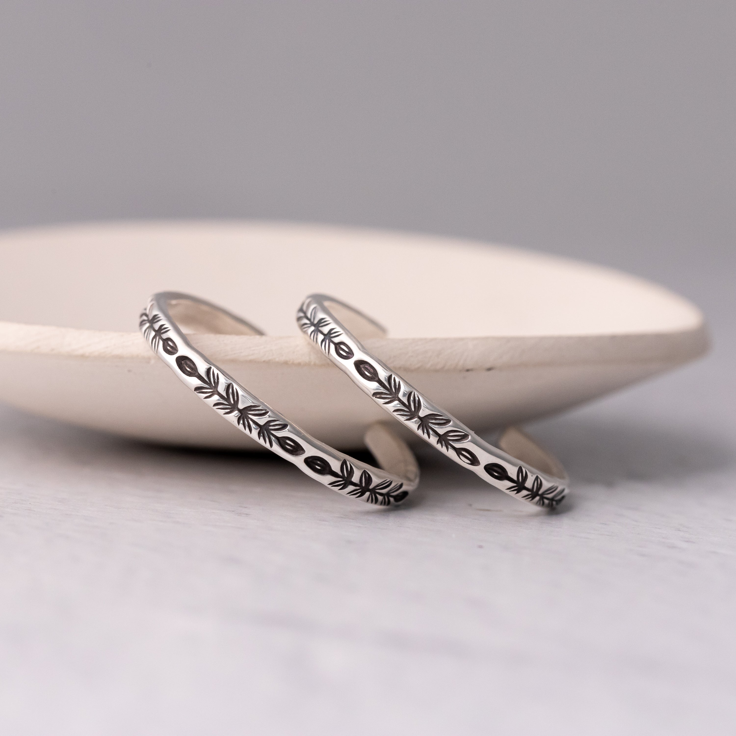 Stamped Hoop Earrings