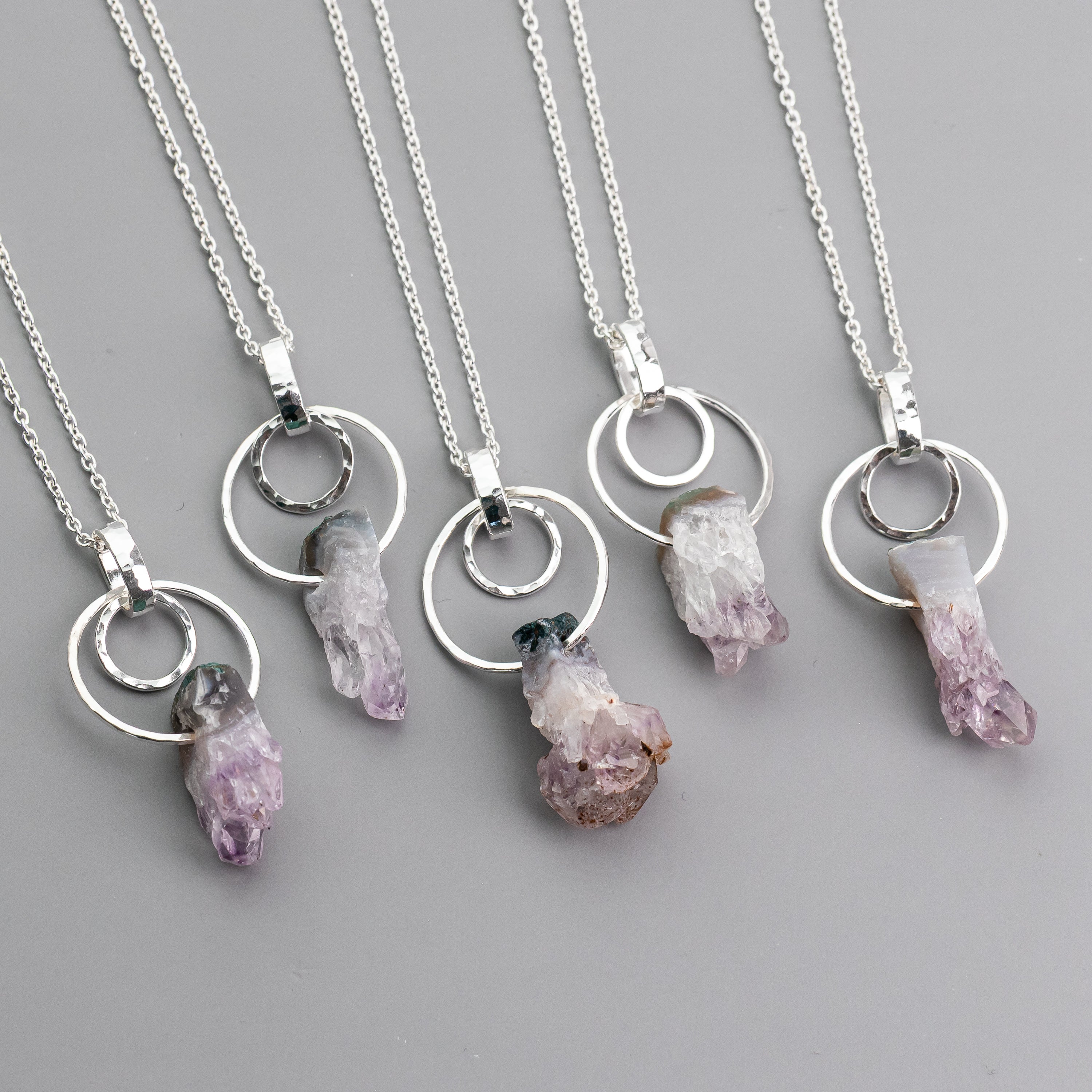 Raw Amethyst Stalactite Necklace