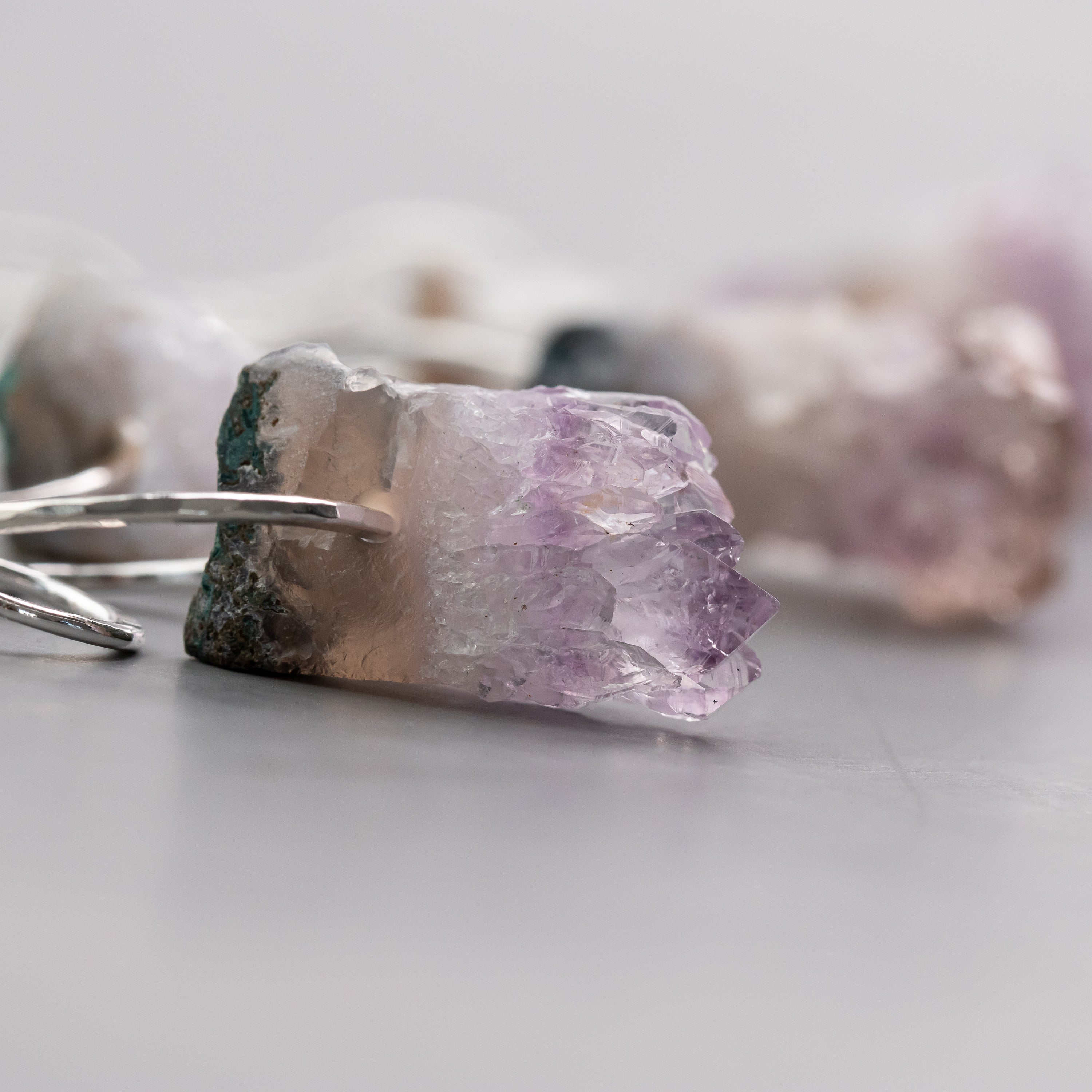Raw Amethyst Stalactite Necklace