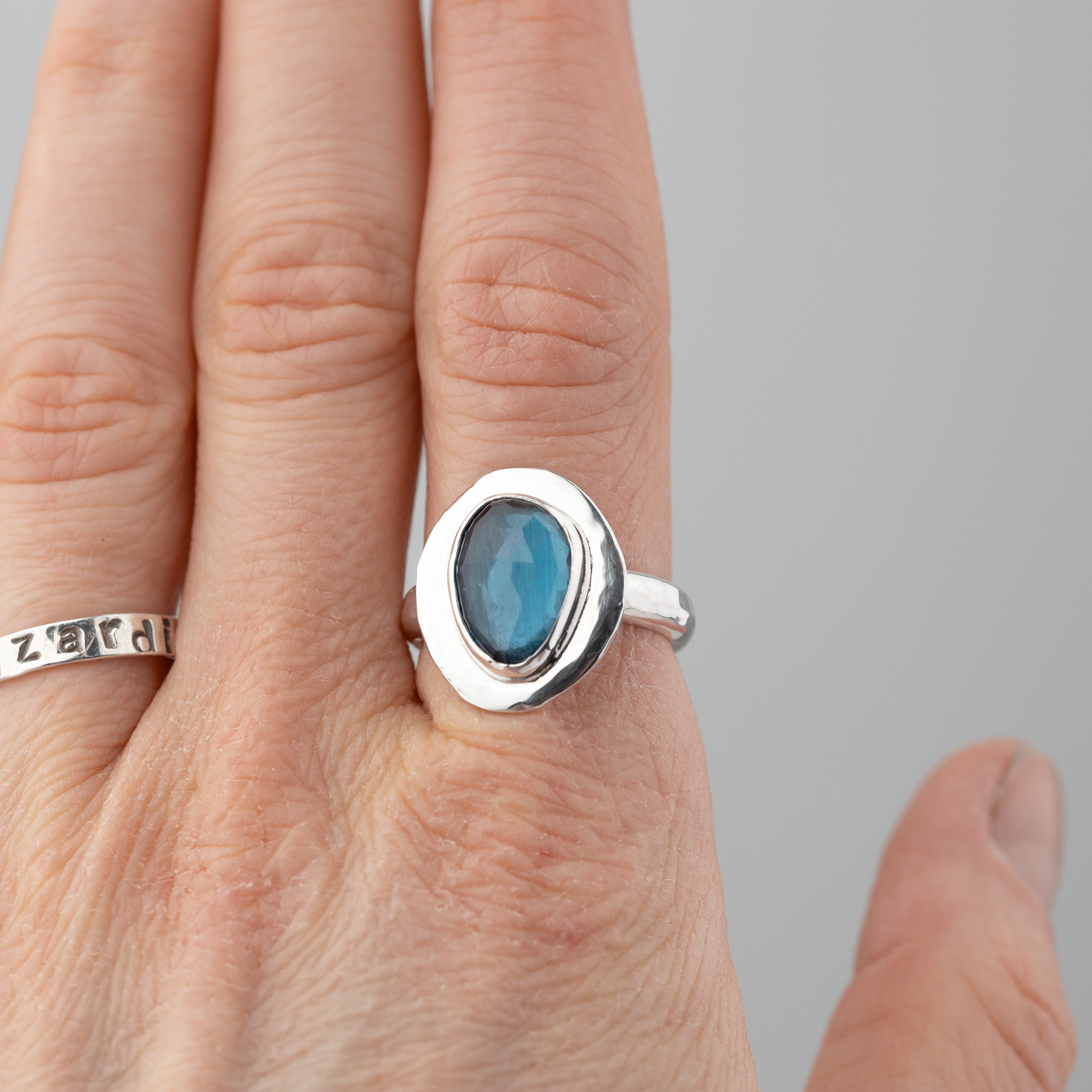 Blue Topaz Ring - Size 9