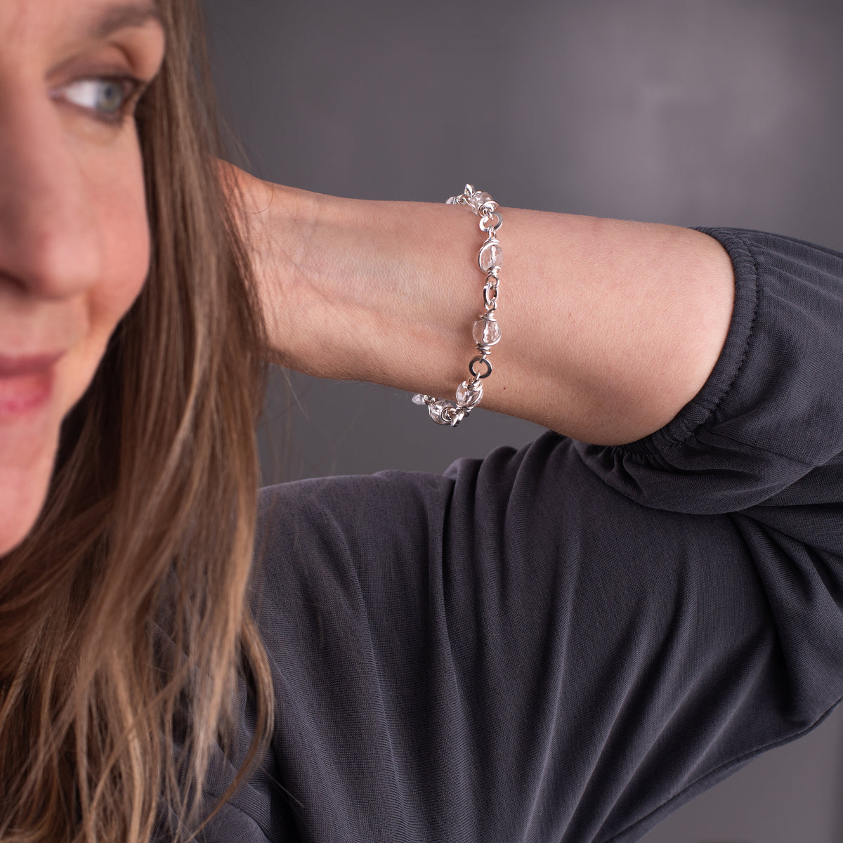Quartz Crystal Wrapped Bracelet