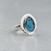 Blue Topaz Ring - Size 9
