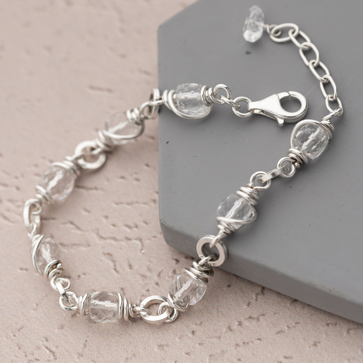 Quartz Crystal Wrapped Bracelet