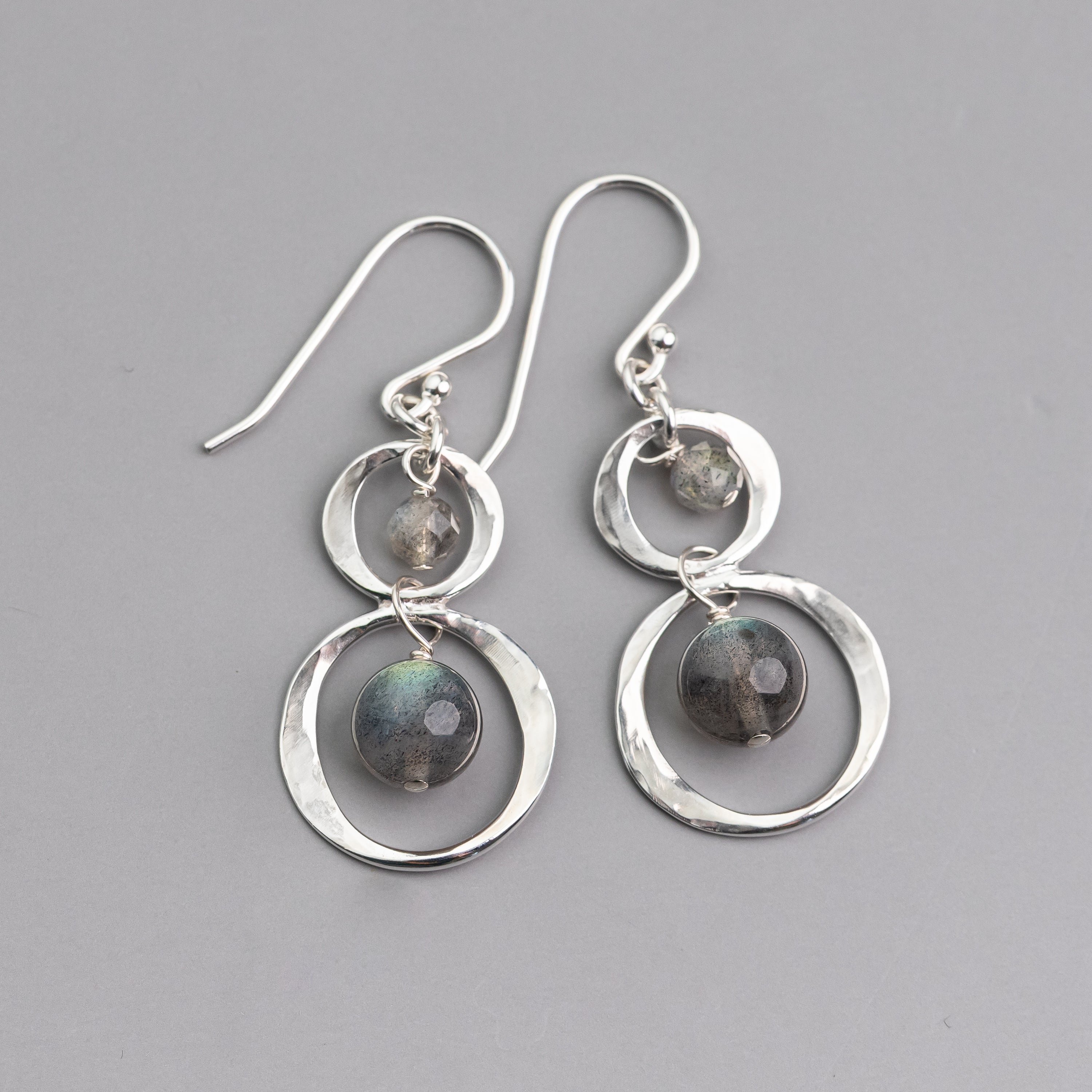 Labradorite Double Drop Earrings