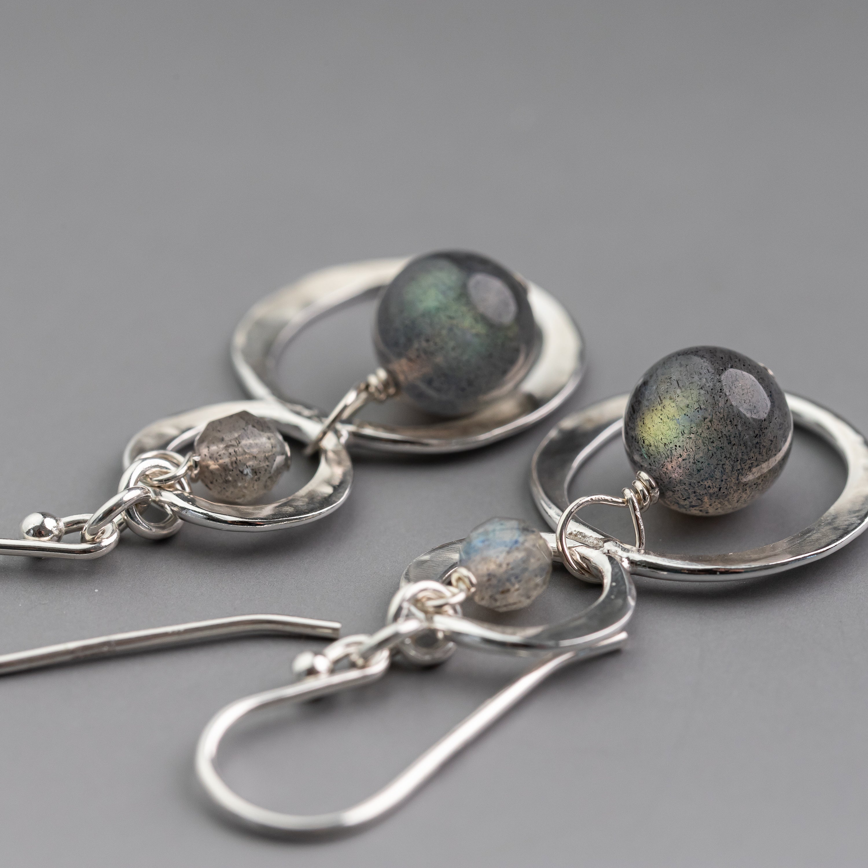 Labradorite Double Drop Earrings