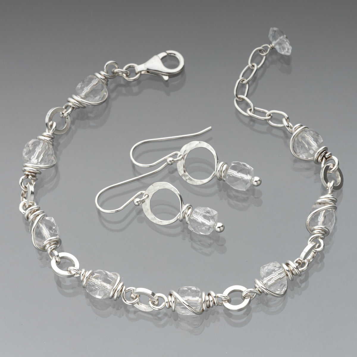 Quartz Crystal Wrapped Bracelet