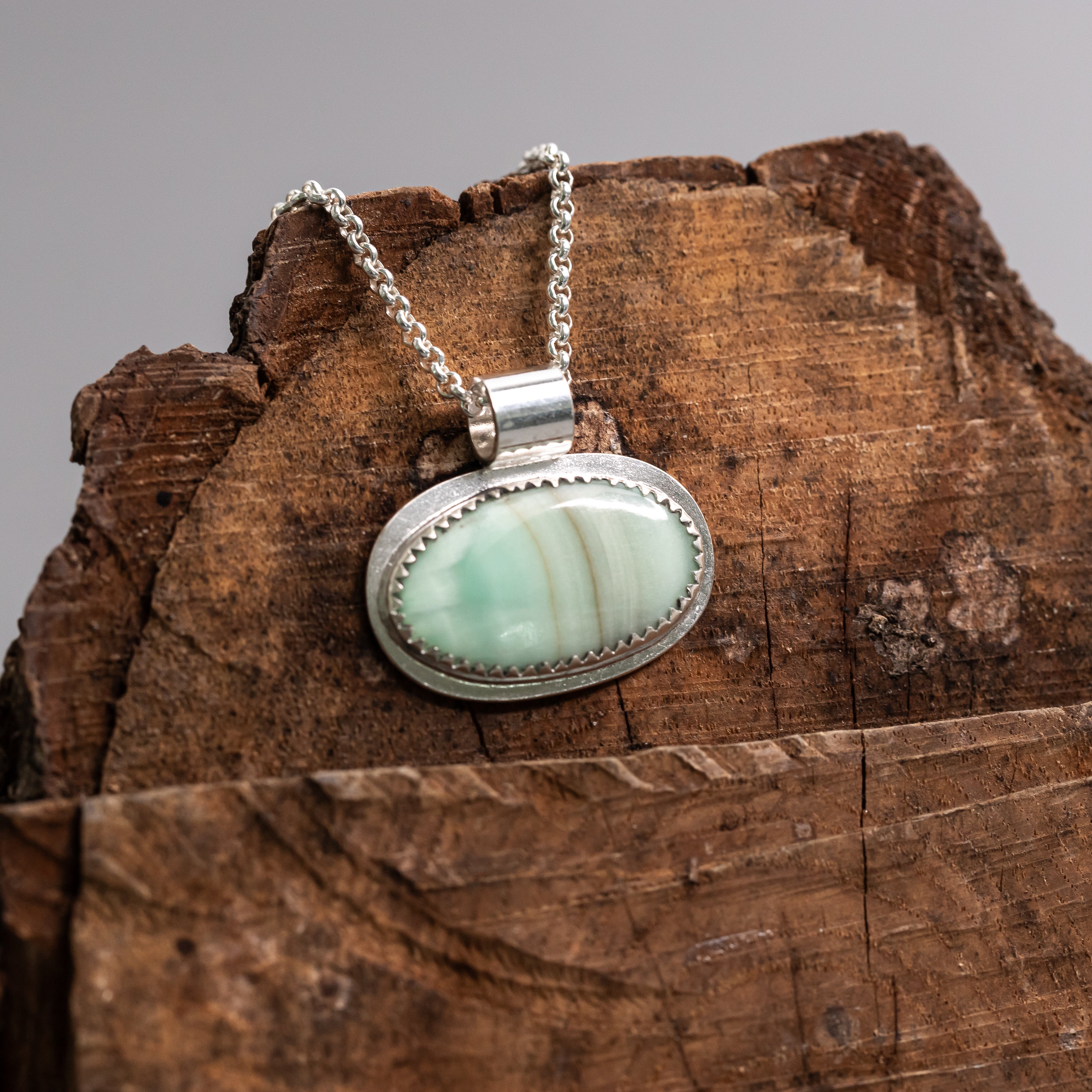 Green Aragonite Necklace