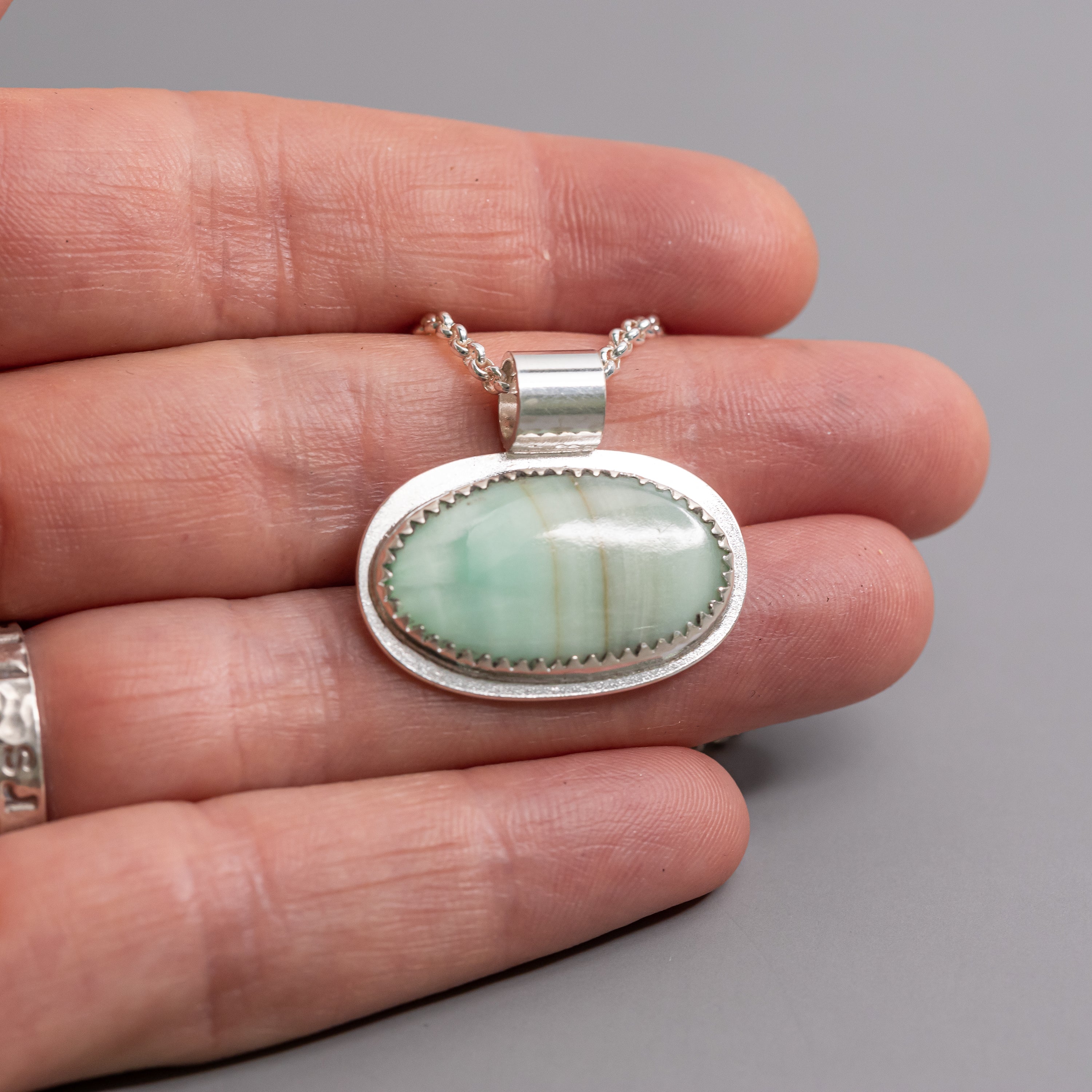 Green Aragonite Necklace
