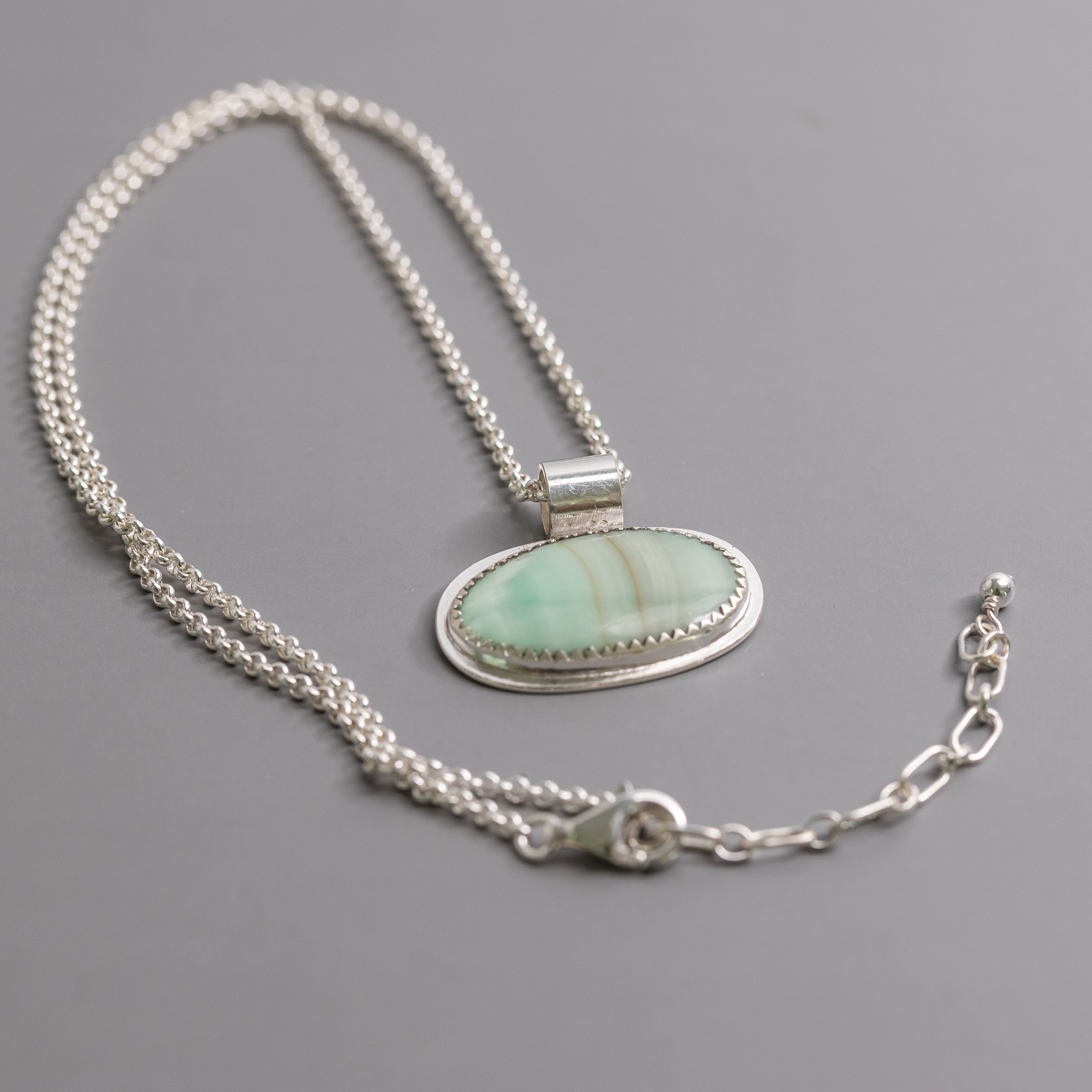 Green Aragonite Necklace