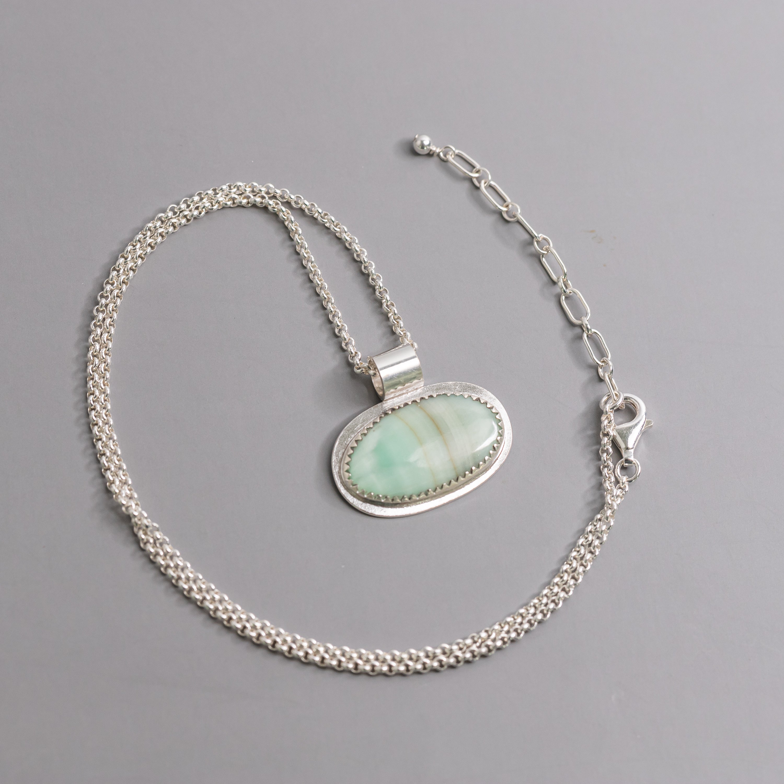 Green Aragonite Necklace