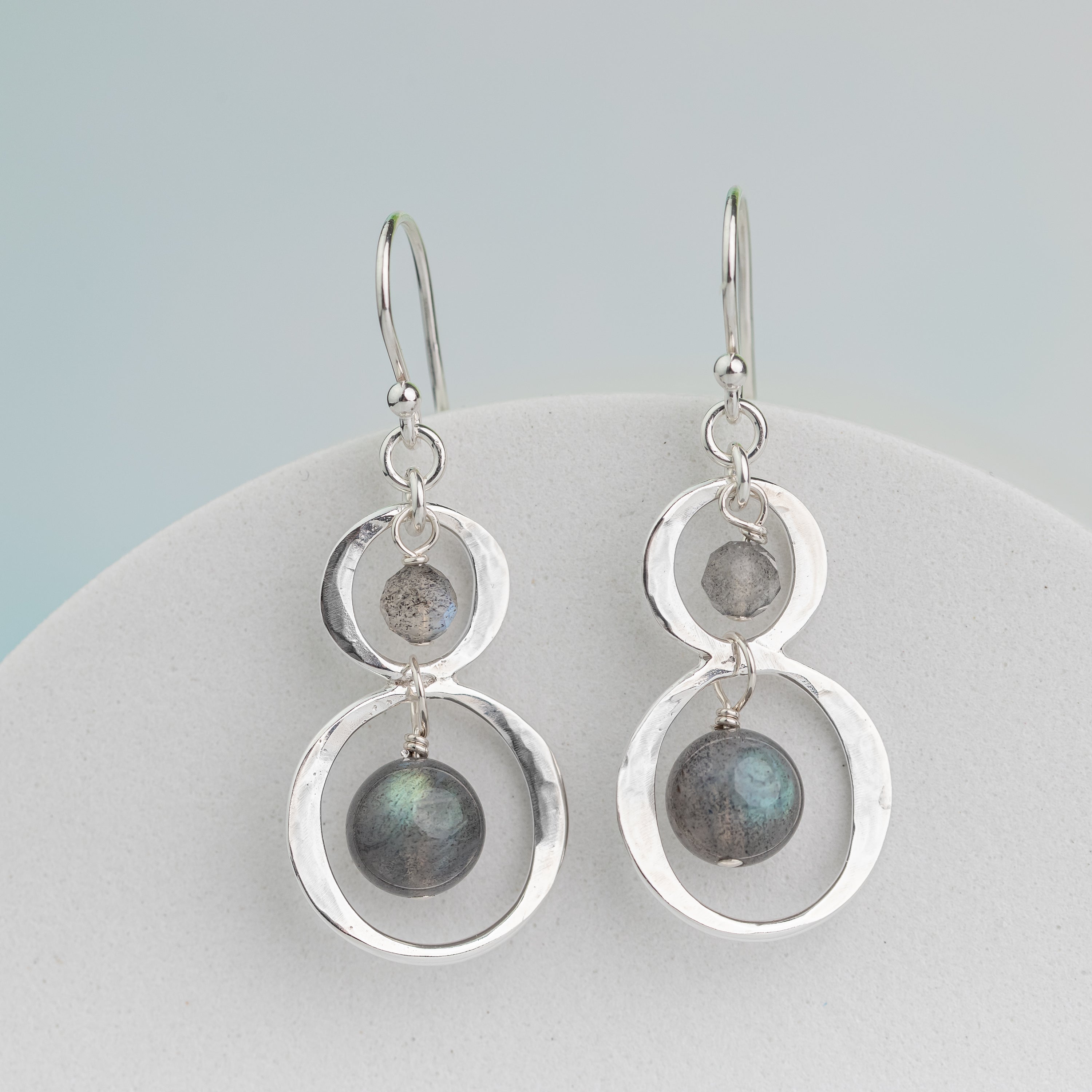 Labradorite Double Drop Earrings