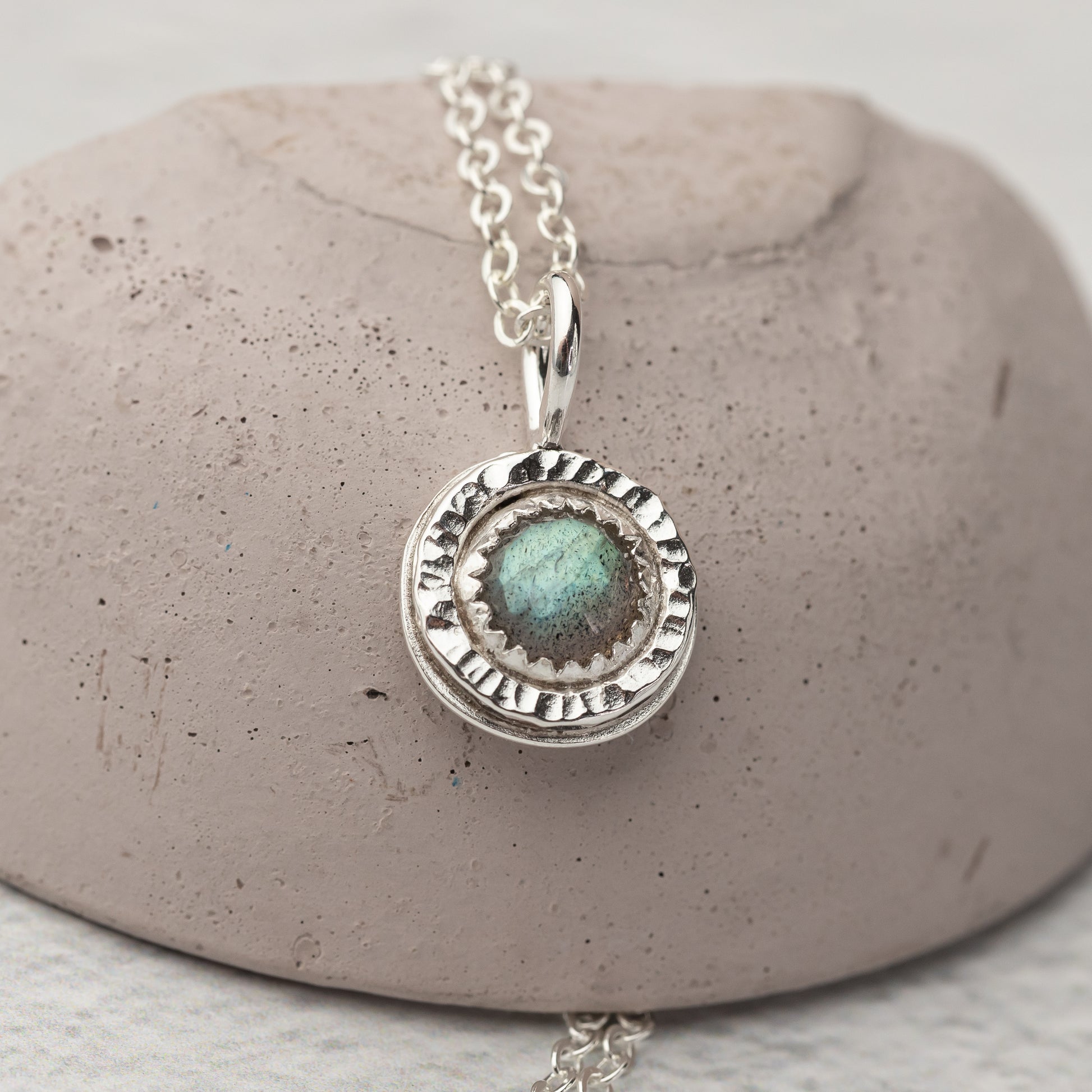 Sterling Silver Labradorite Pendant Necklace