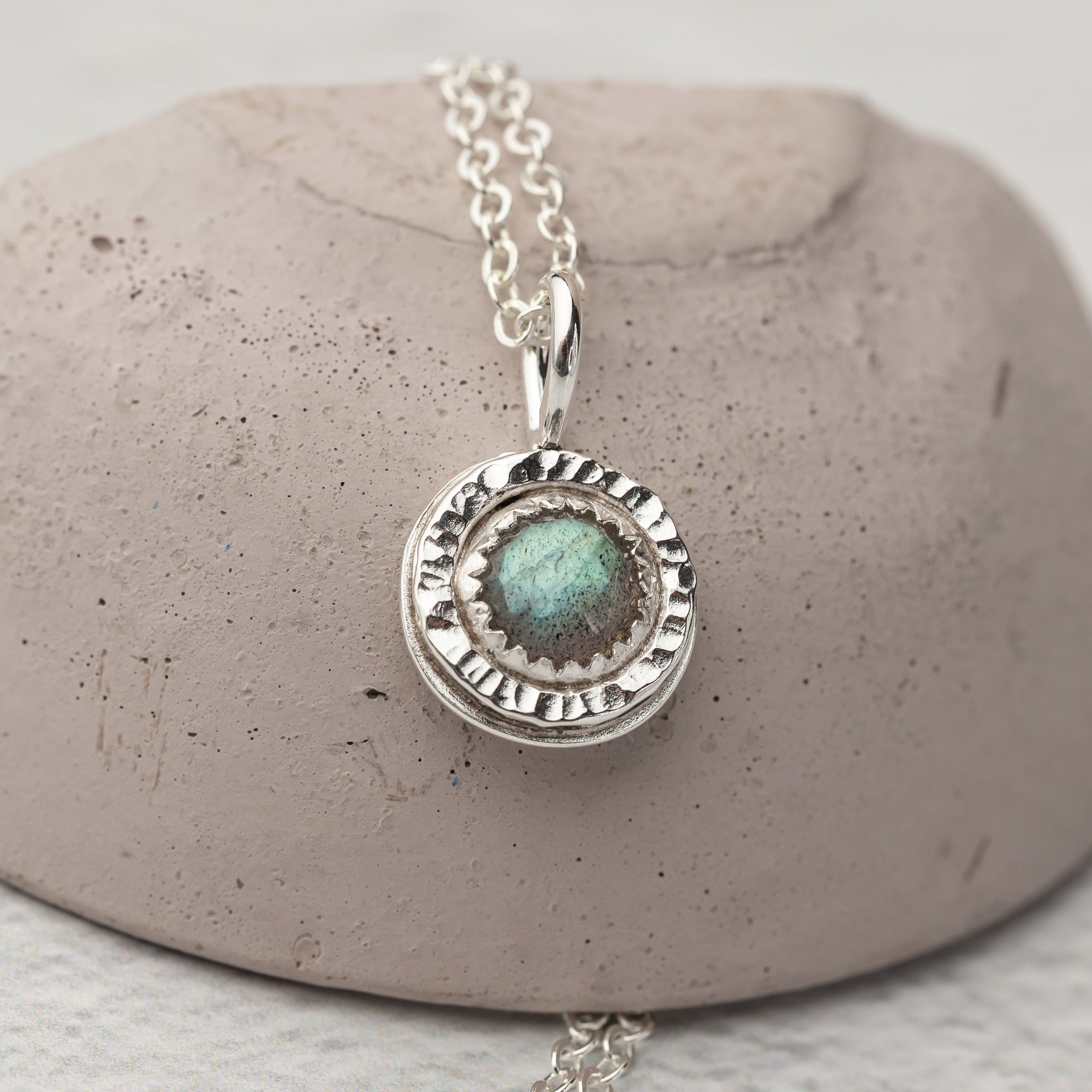 Sterling Silver Labradorite Pendant Necklace