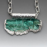 Raw Tourmaline Pendant Necklace