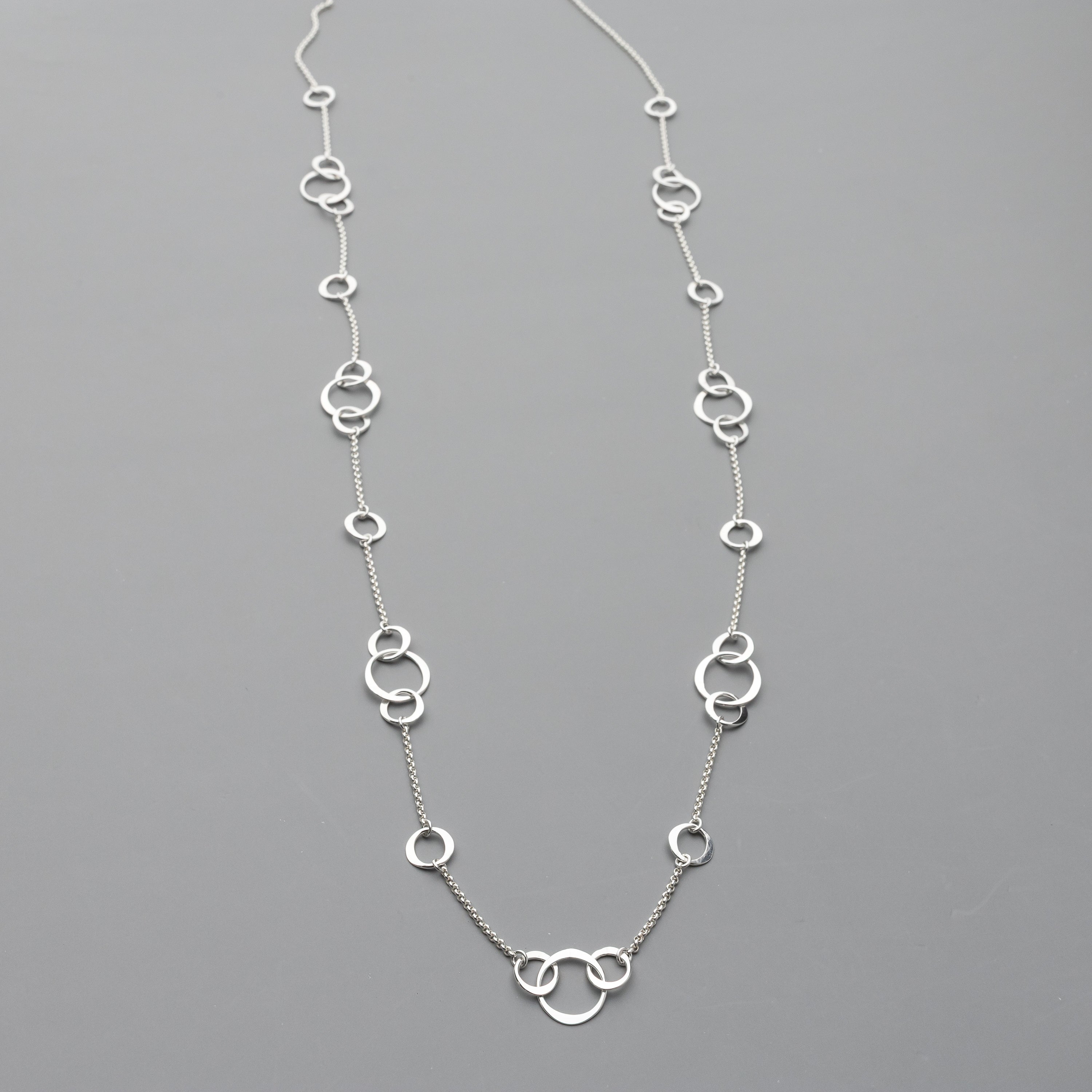 Long Circle Station Necklace