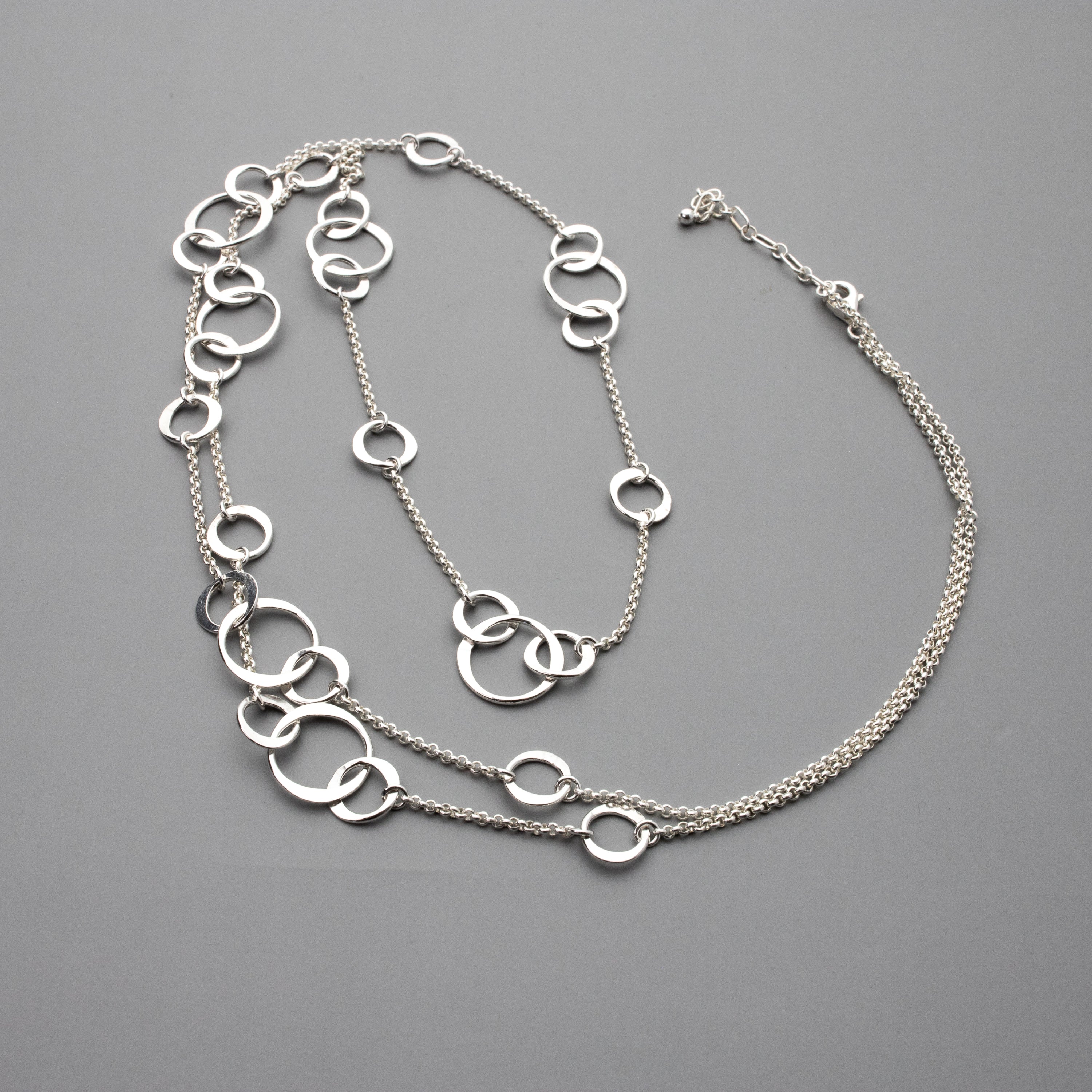 Long Circle Station Necklace