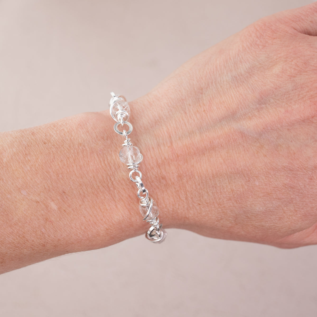 Quartz Crystal Wrapped Bracelet