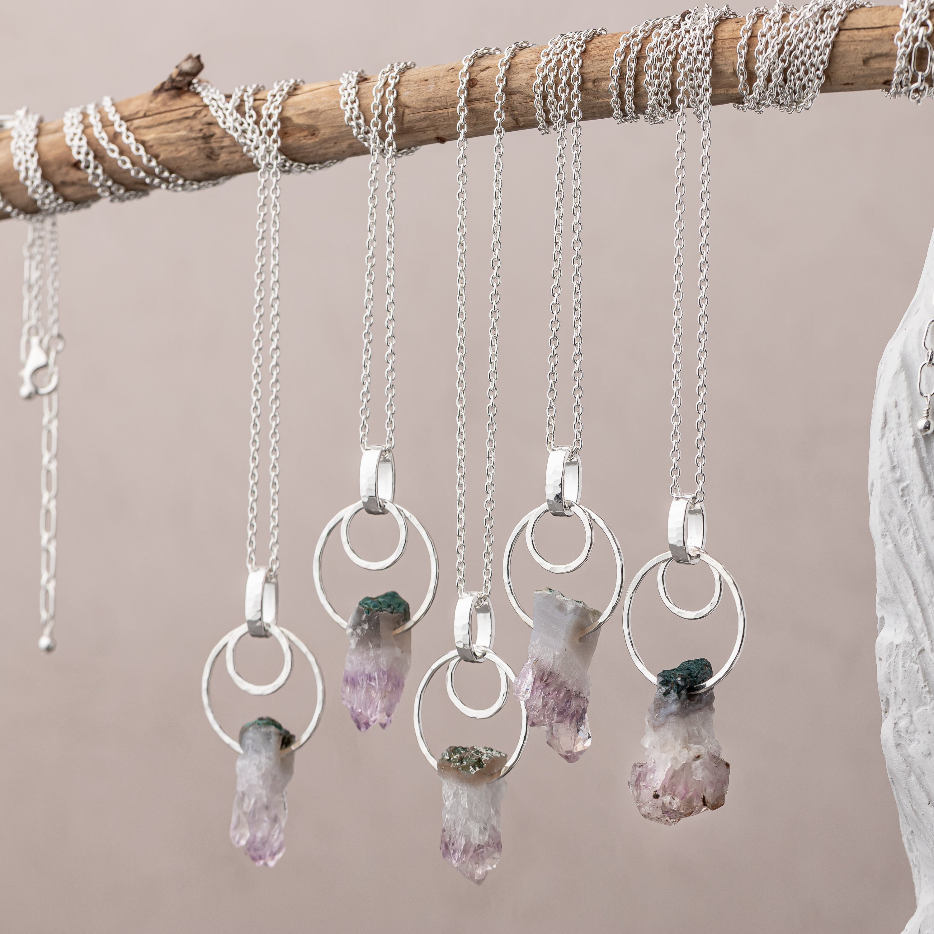 Raw Amethyst Stalactite Necklace