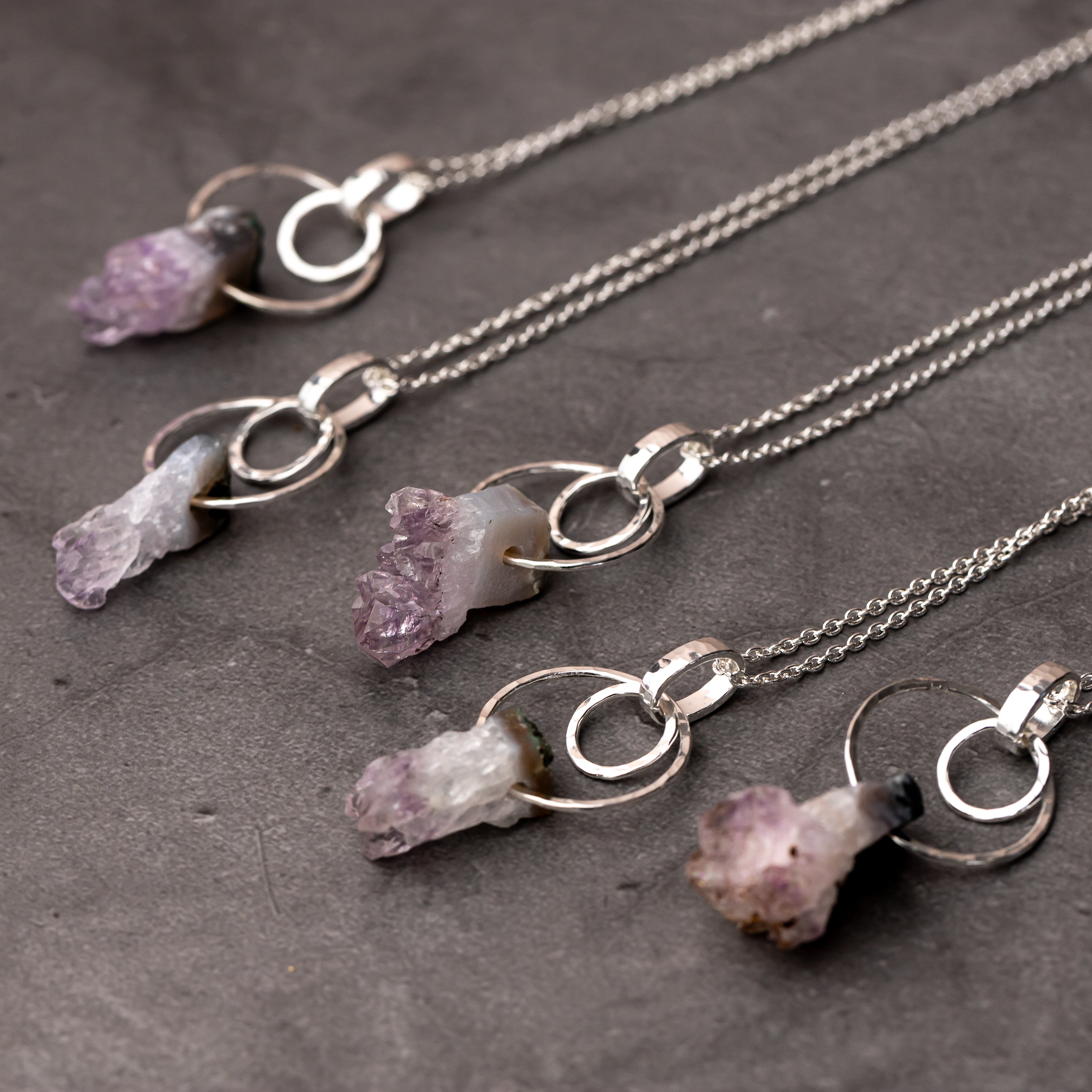 Raw Amethyst Stalactite Necklace