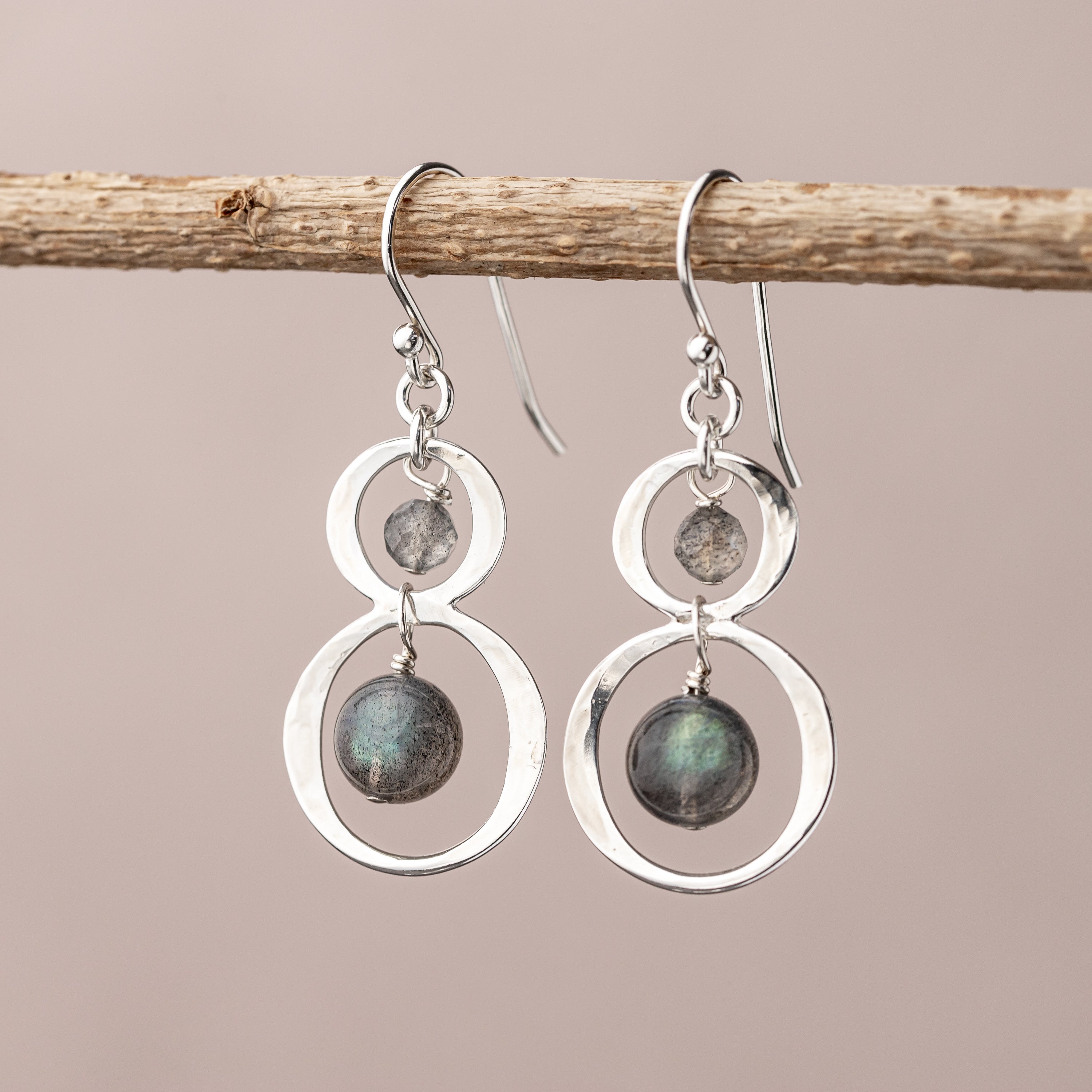 Labradorite Double Drop Earrings