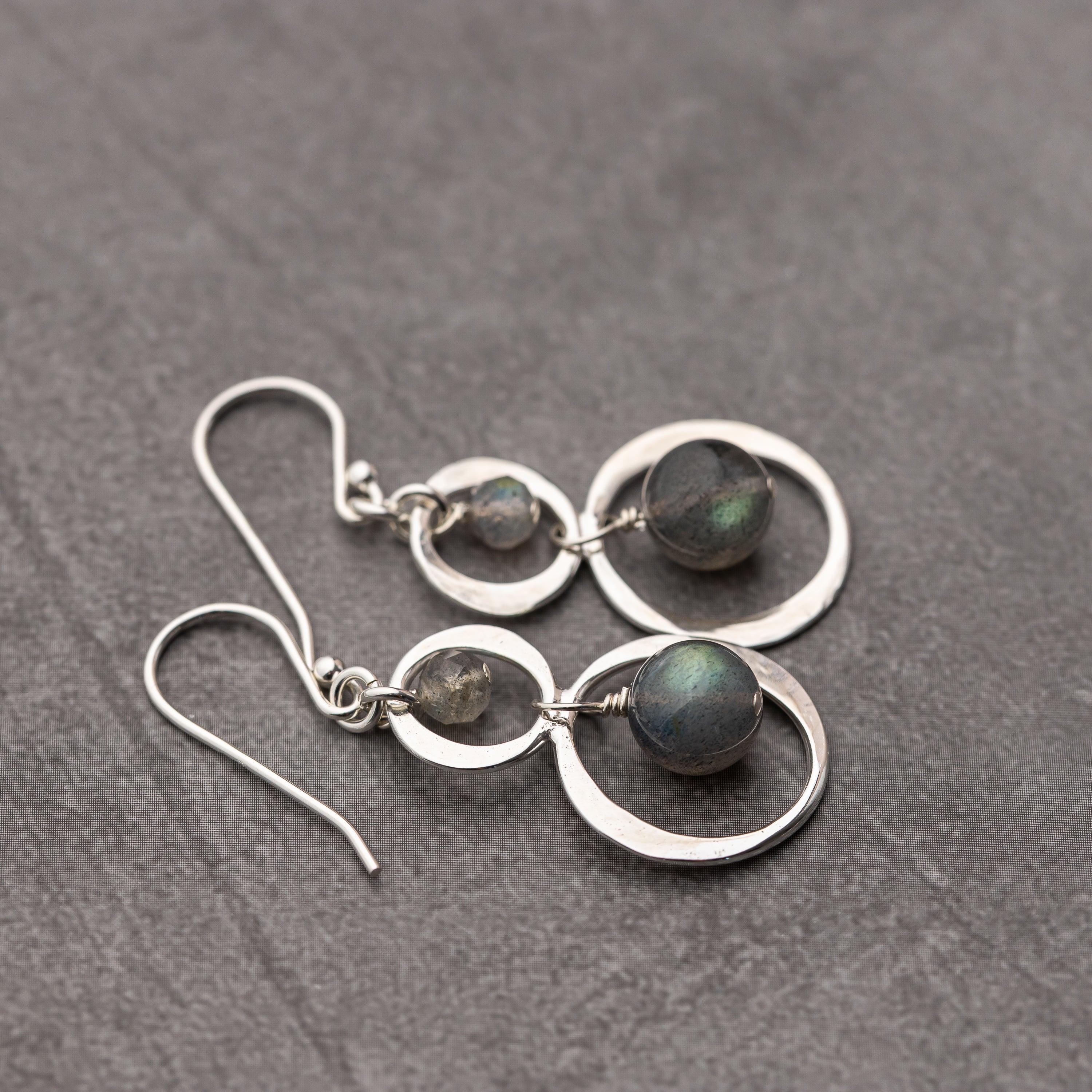 Labradorite Double Drop Earrings