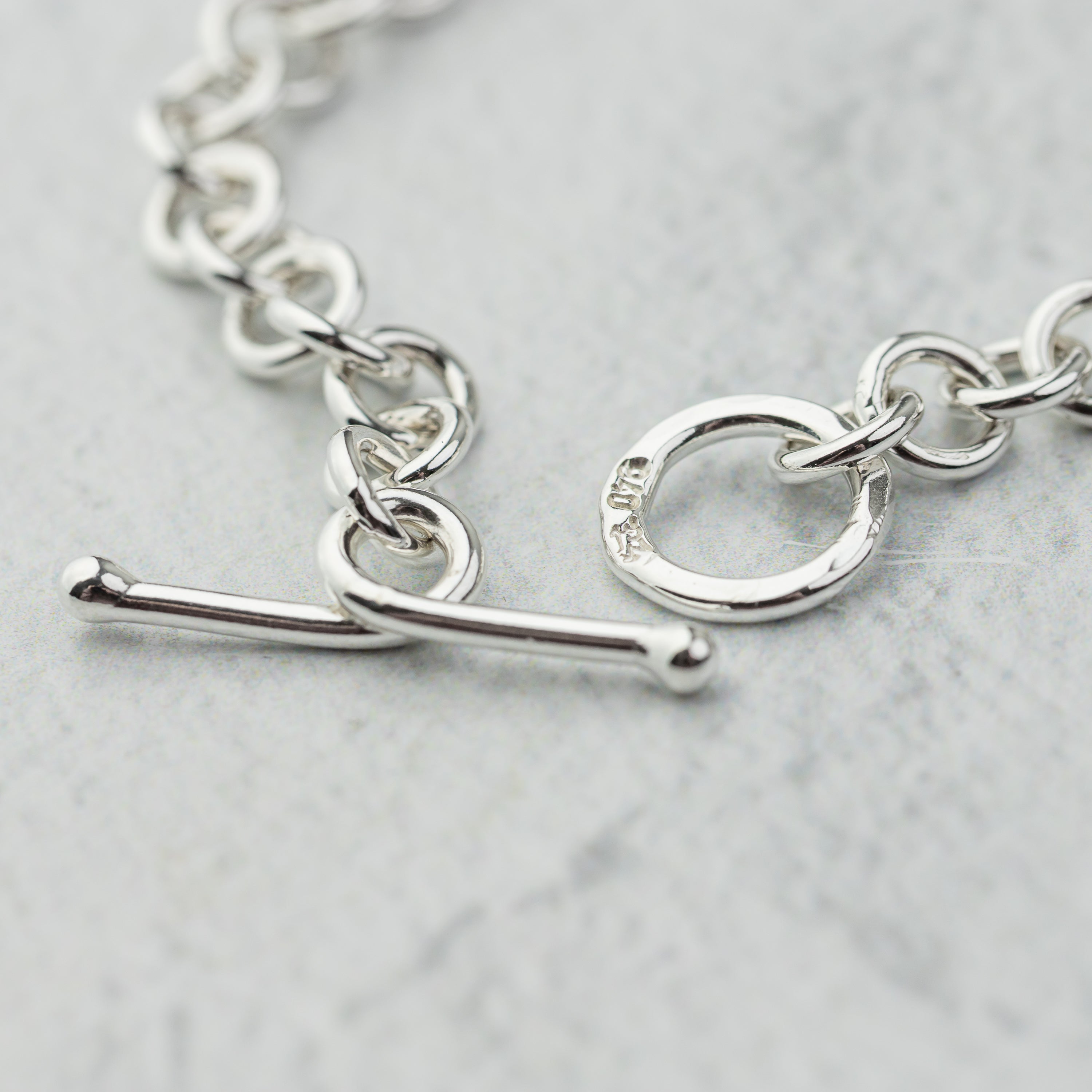 Blue Topaz Pendant on Handmade Silver Chain